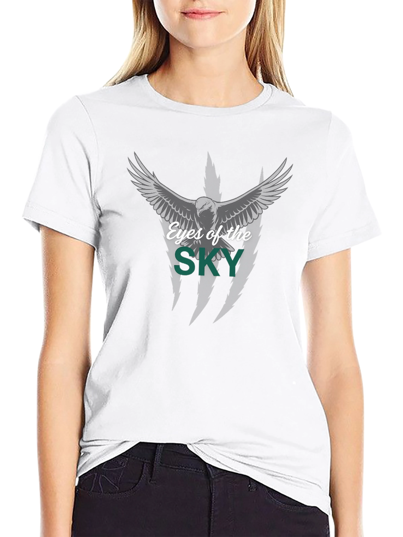 Eyes of the Sky Black Graphic T-Shirt