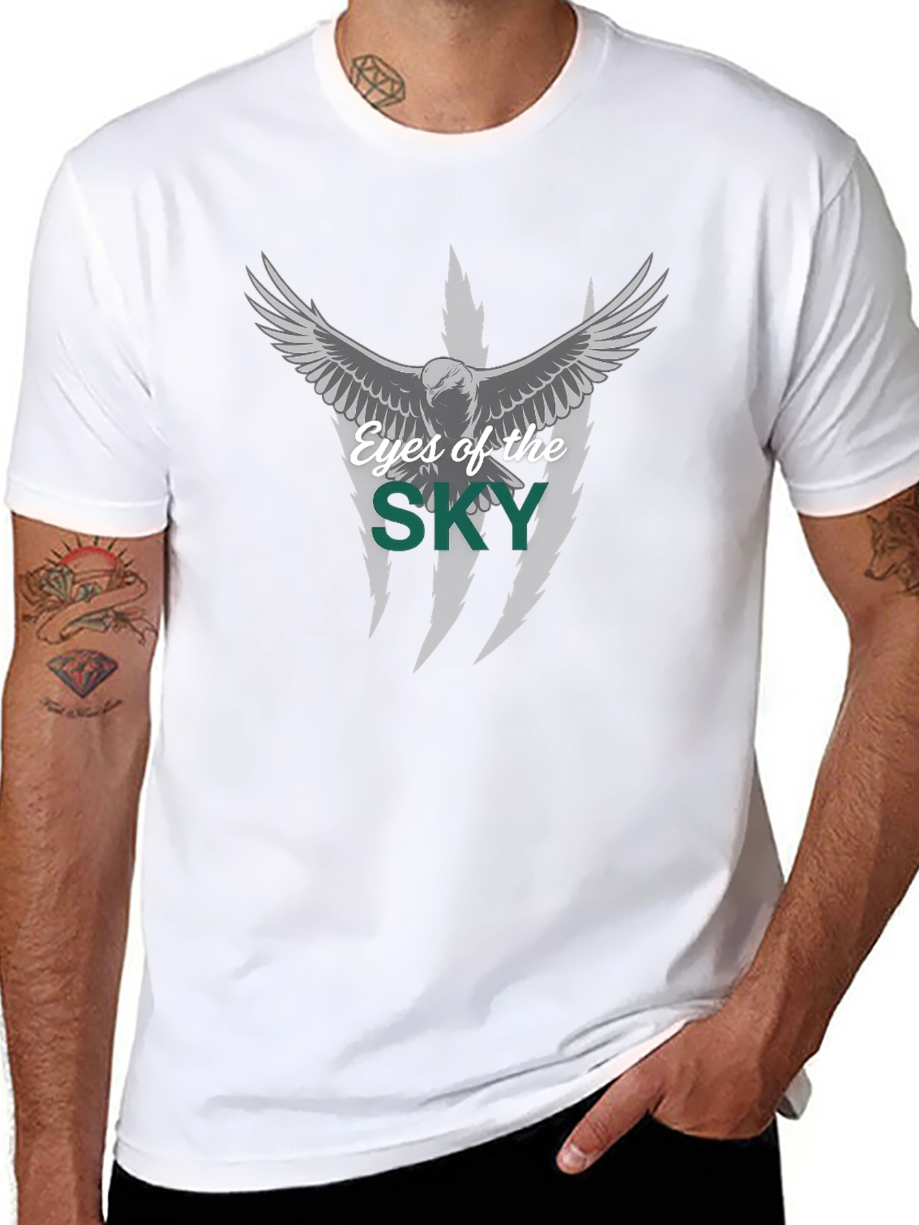 Eyes of the Sky Black Graphic T-Shirt