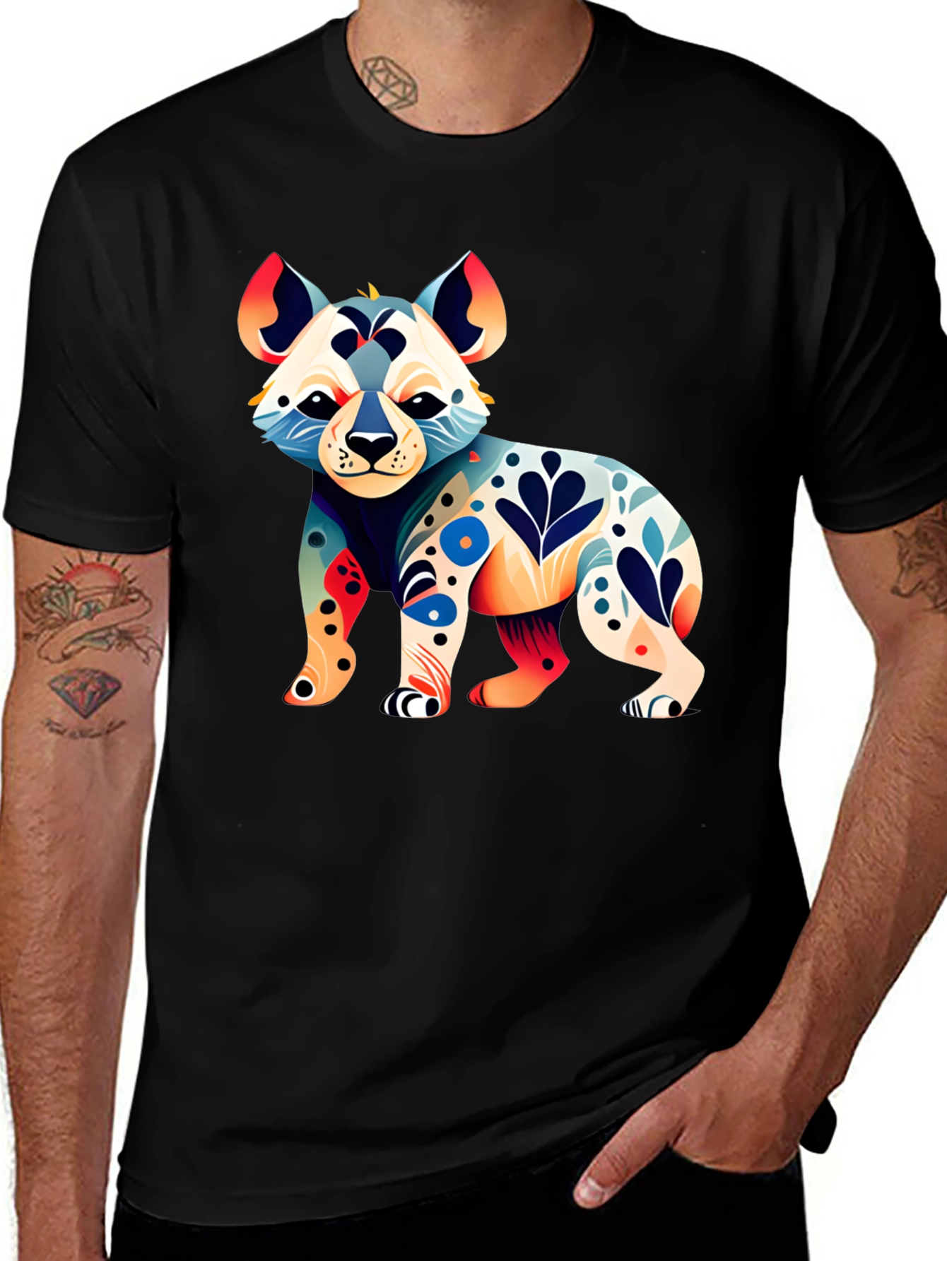 Hyena Art Graphic Print T-Shirt
