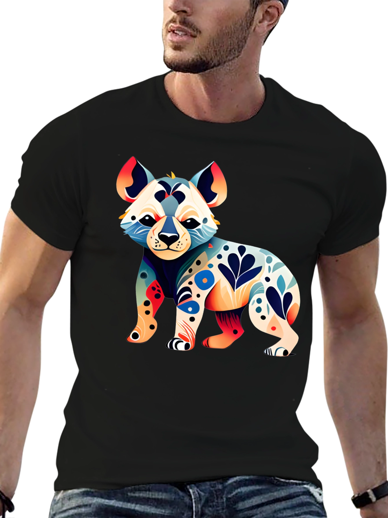 Hyena Art Graphic Print T-Shirt