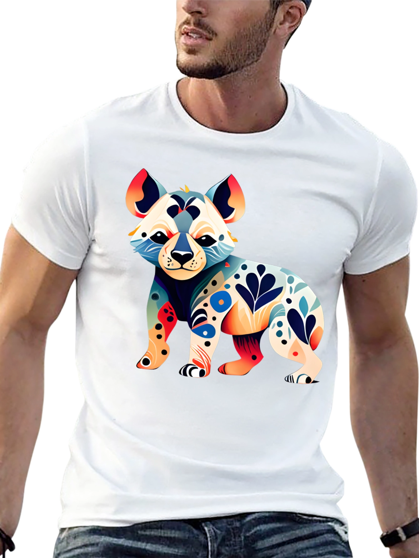 Hyena Art Graphic Print T-Shirt