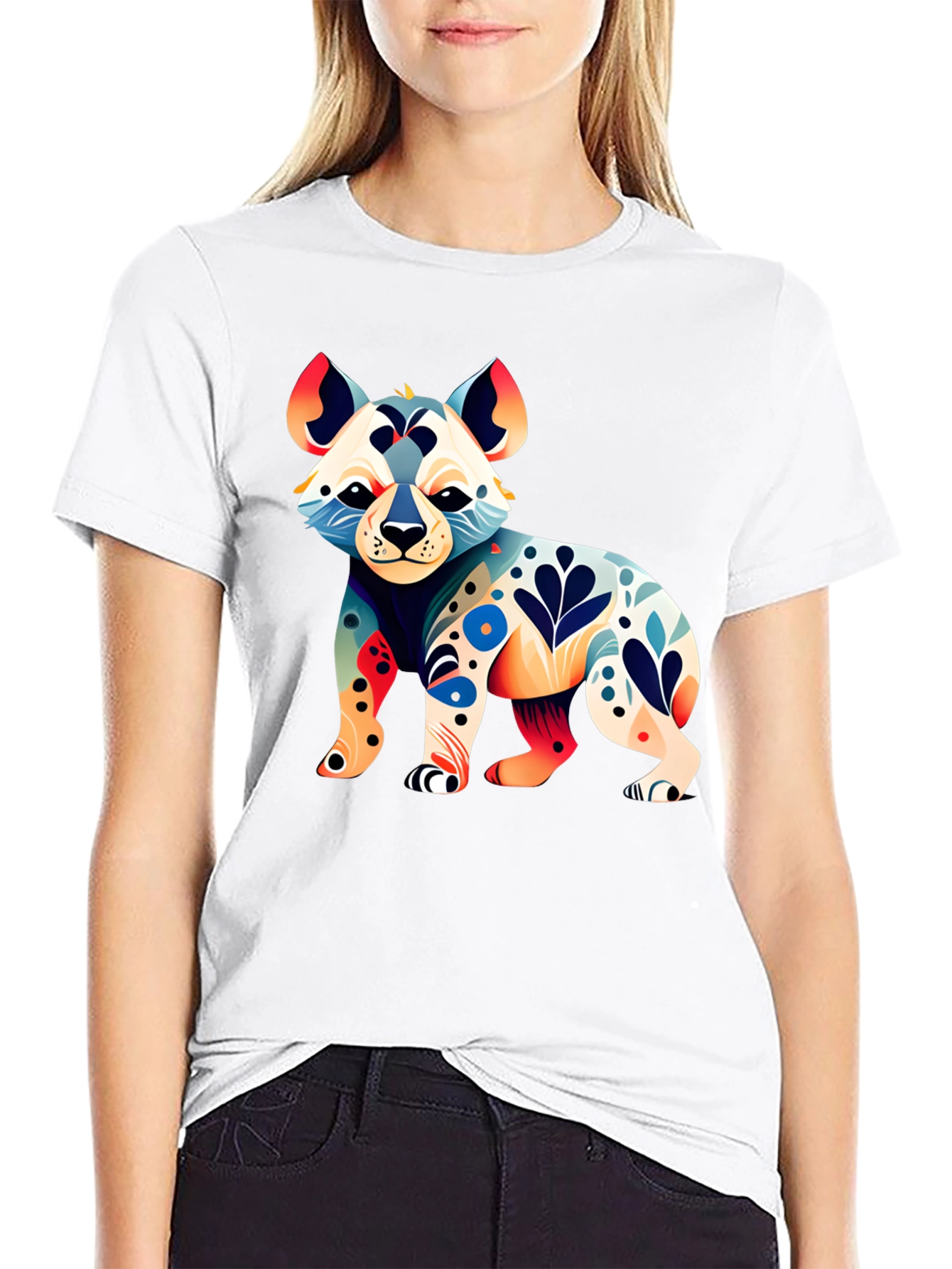 Hyena Art Graphic Print T-Shirt