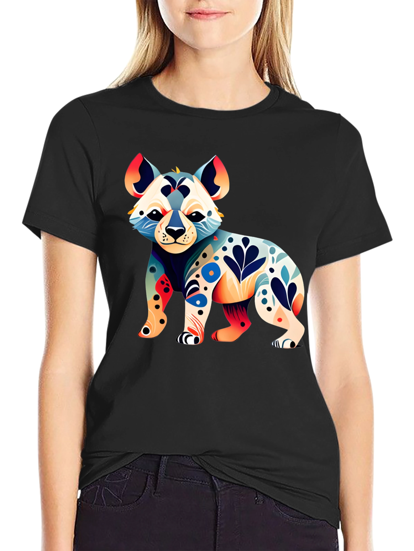 Hyena Art Graphic Print T-Shirt
