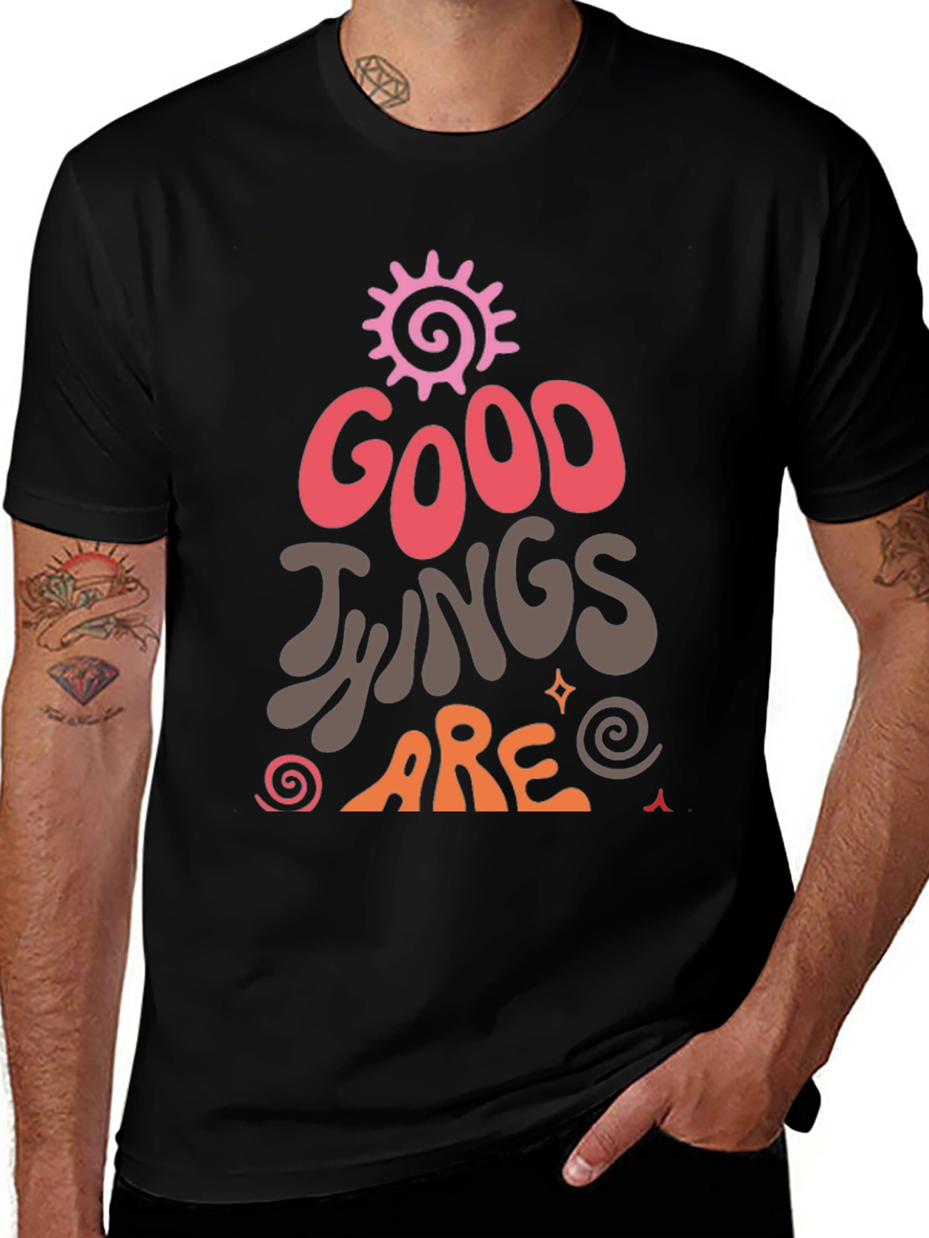 Good Things Graphic Tee - Black Casual Shirt