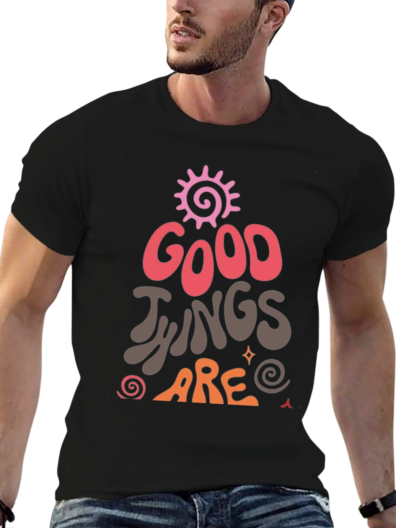 Good Things Graphic Tee - Black Casual Shirt