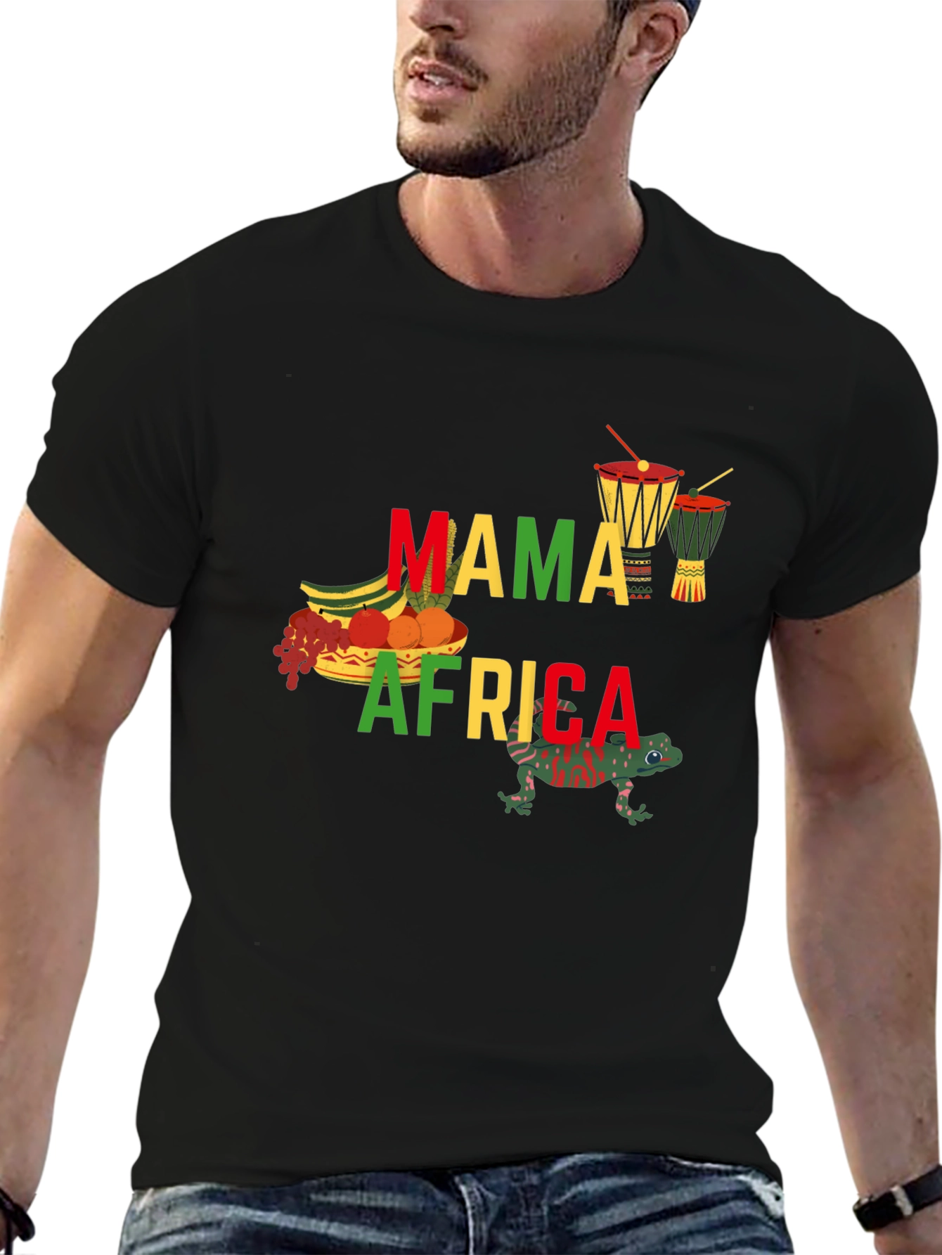 Mama Africa Black Graphic T-Shirt