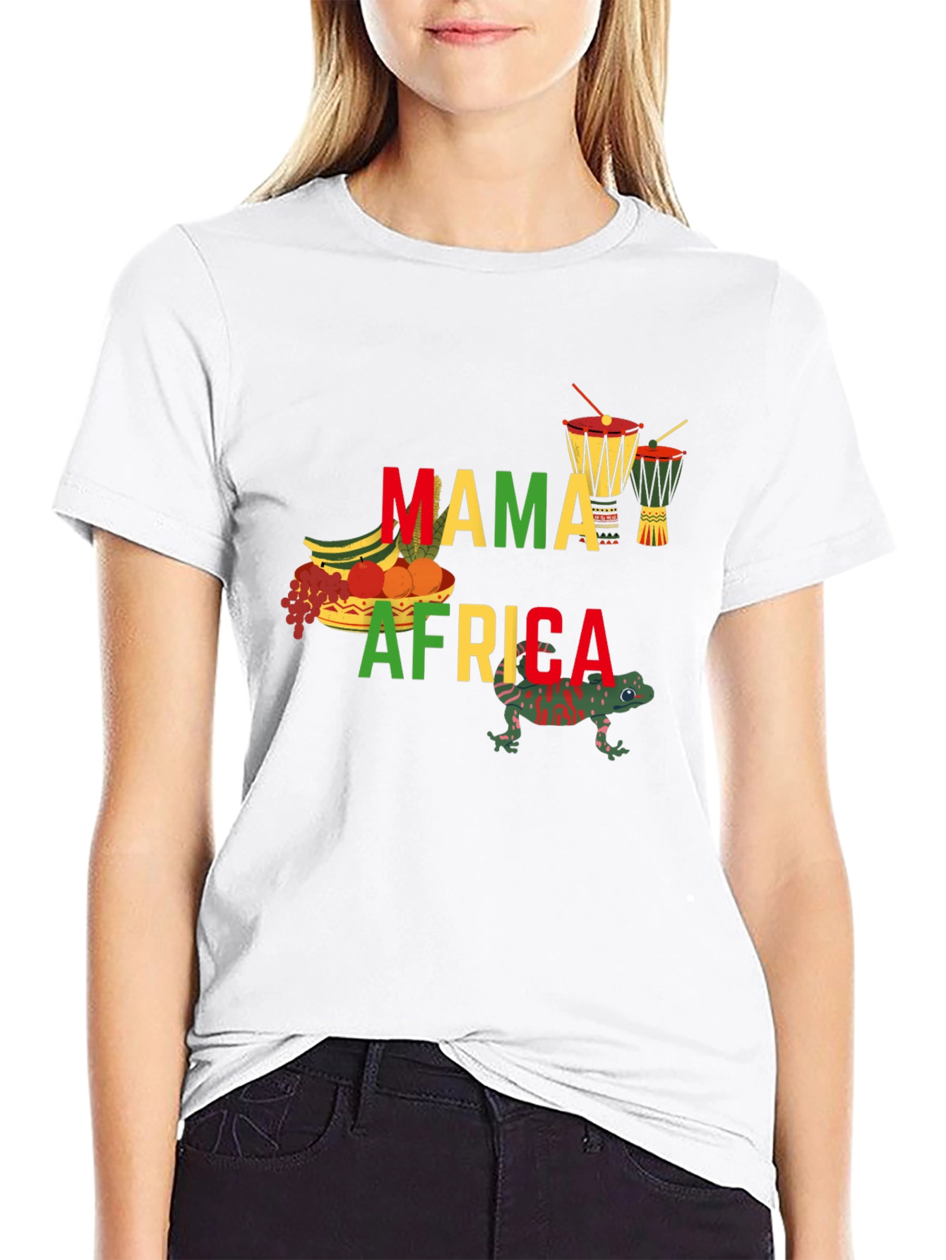 Mama Africa Black Graphic T-Shirt