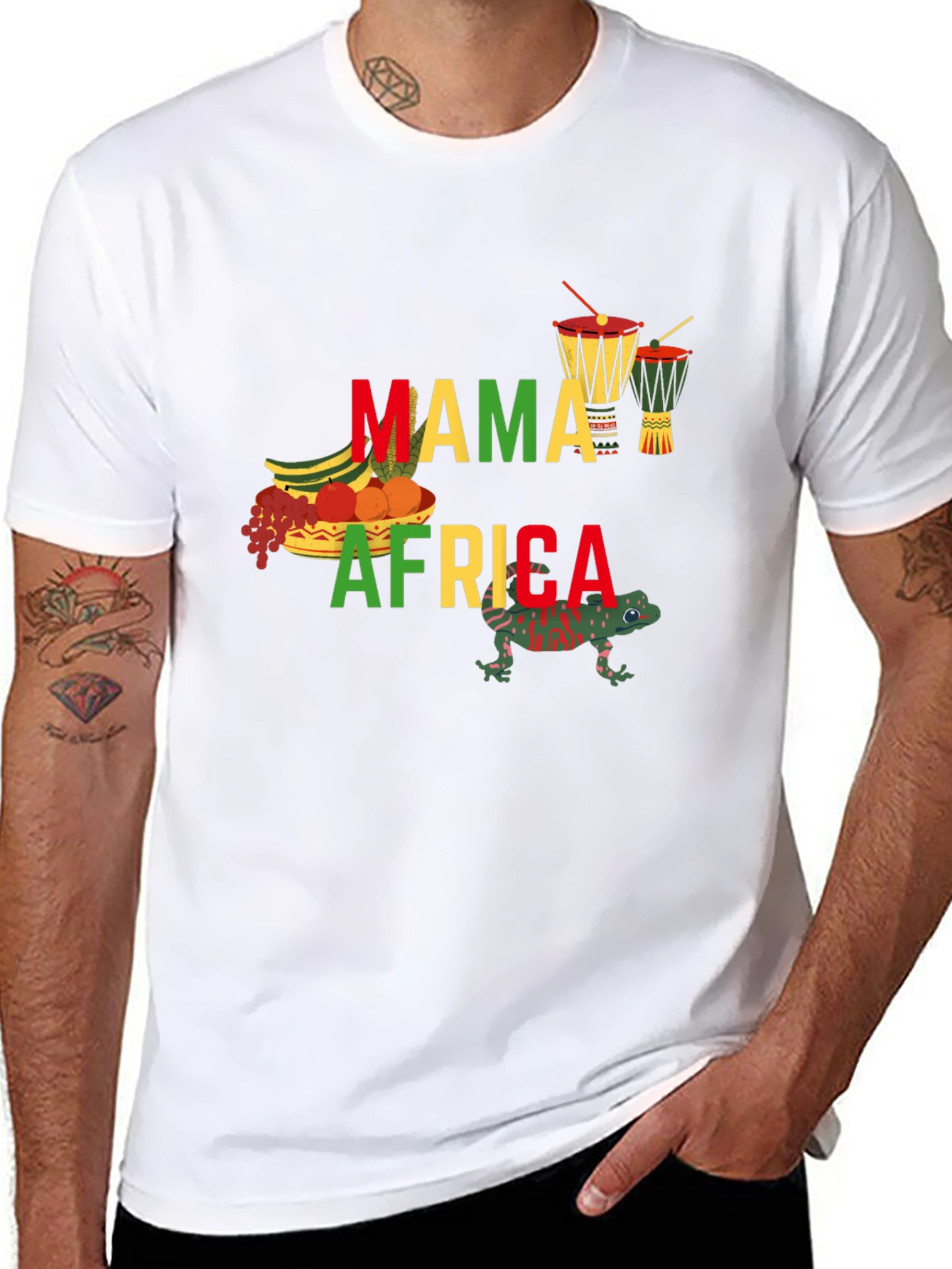 Mama Africa Black Graphic T-Shirt