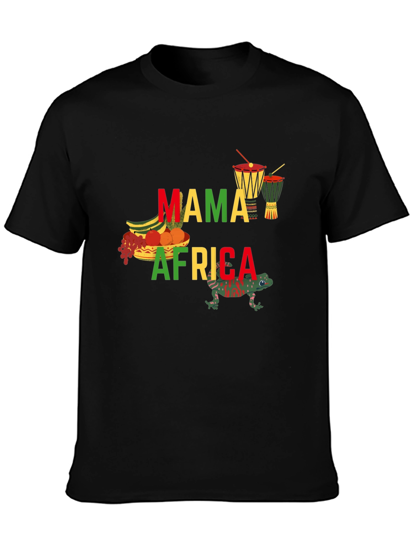 Mama Africa Black Graphic T-Shirt