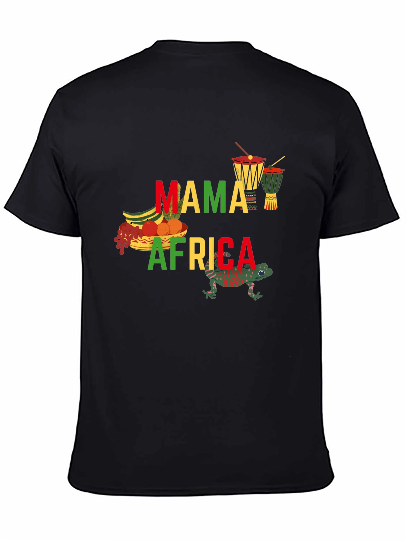 Mama Africa Black Graphic T-Shirt