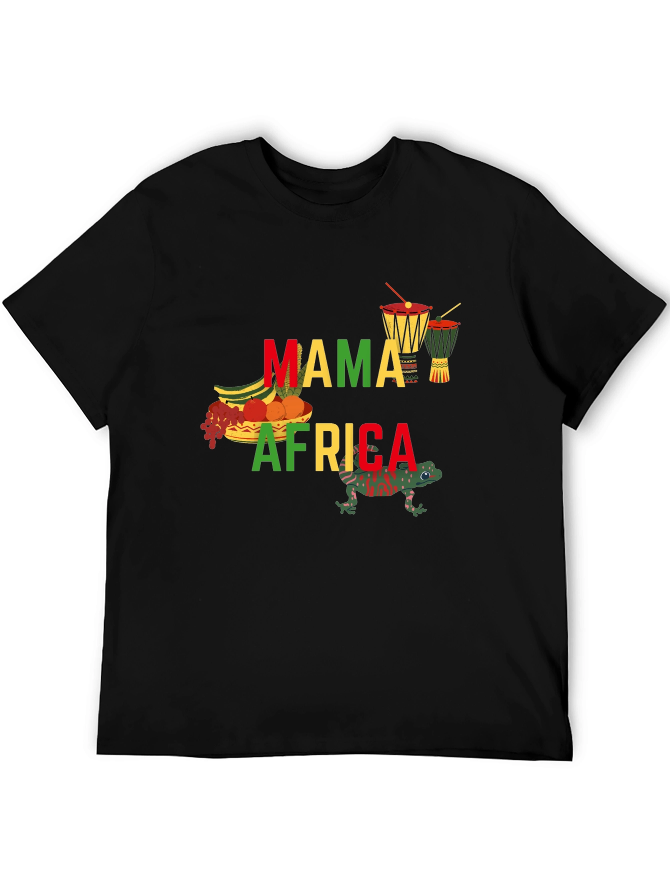 Mama Africa Black Graphic T-Shirt