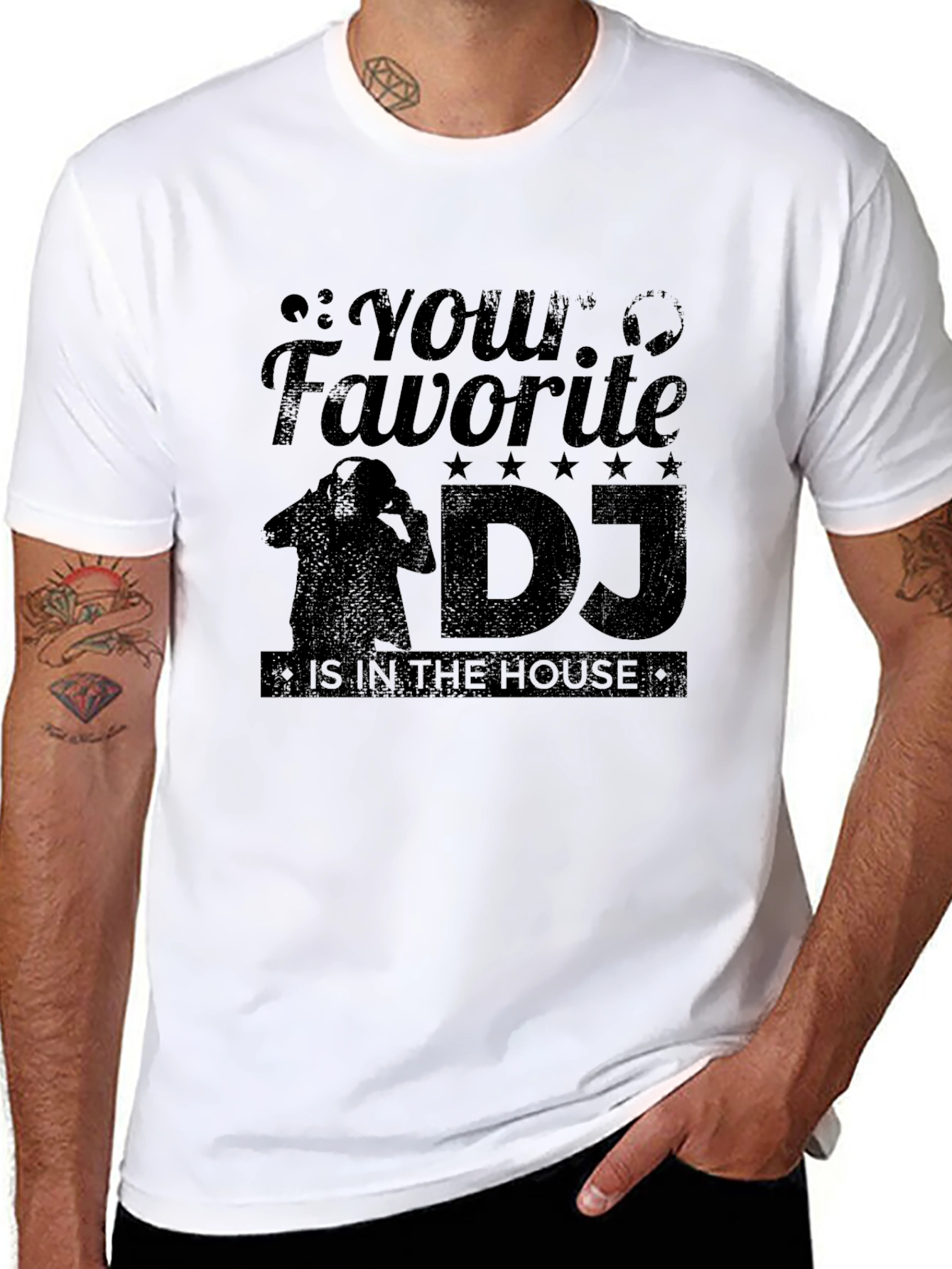 Your Favorite DJ Black Graphic Tee