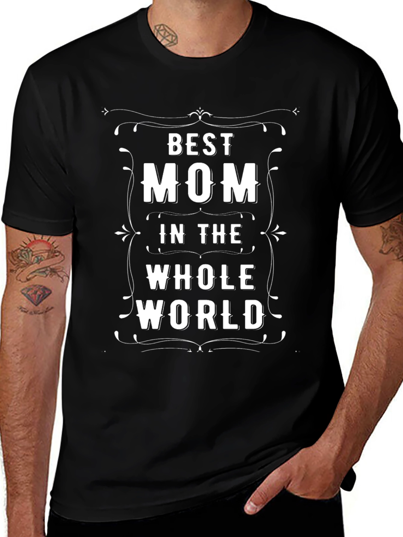 Best Mom in the Whole World Black T-Shirt