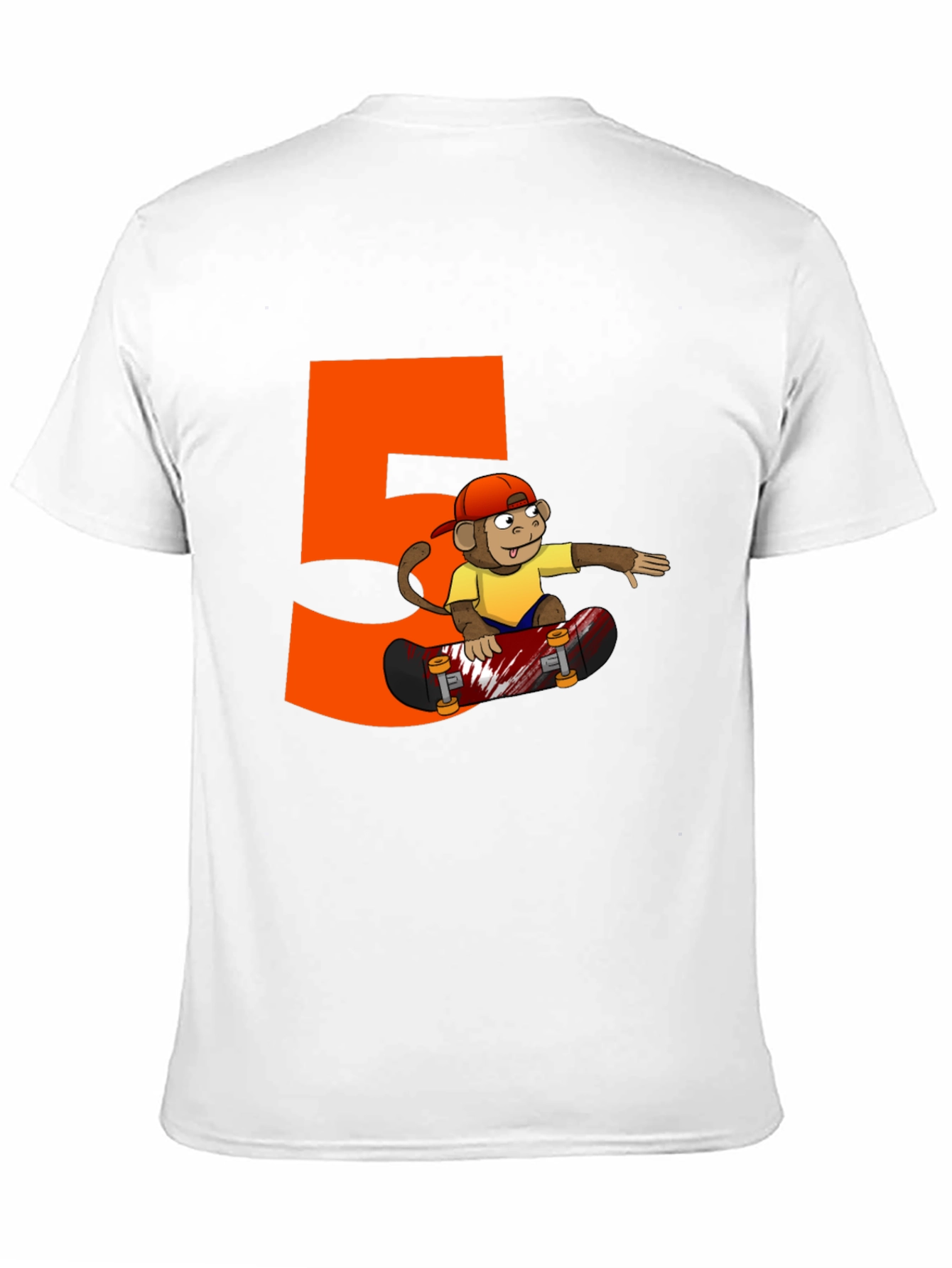 Monkey Skateboard Black Graphic Tee