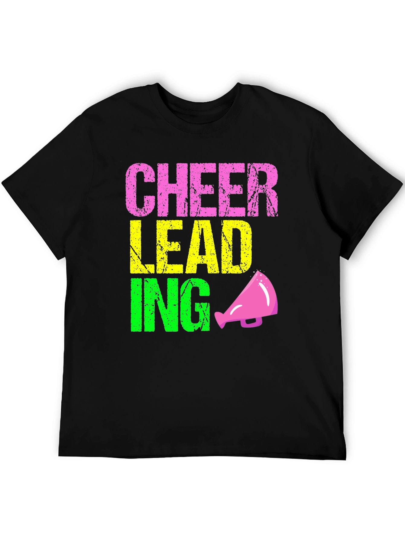 Cheerleading Graphic Tee - Black
