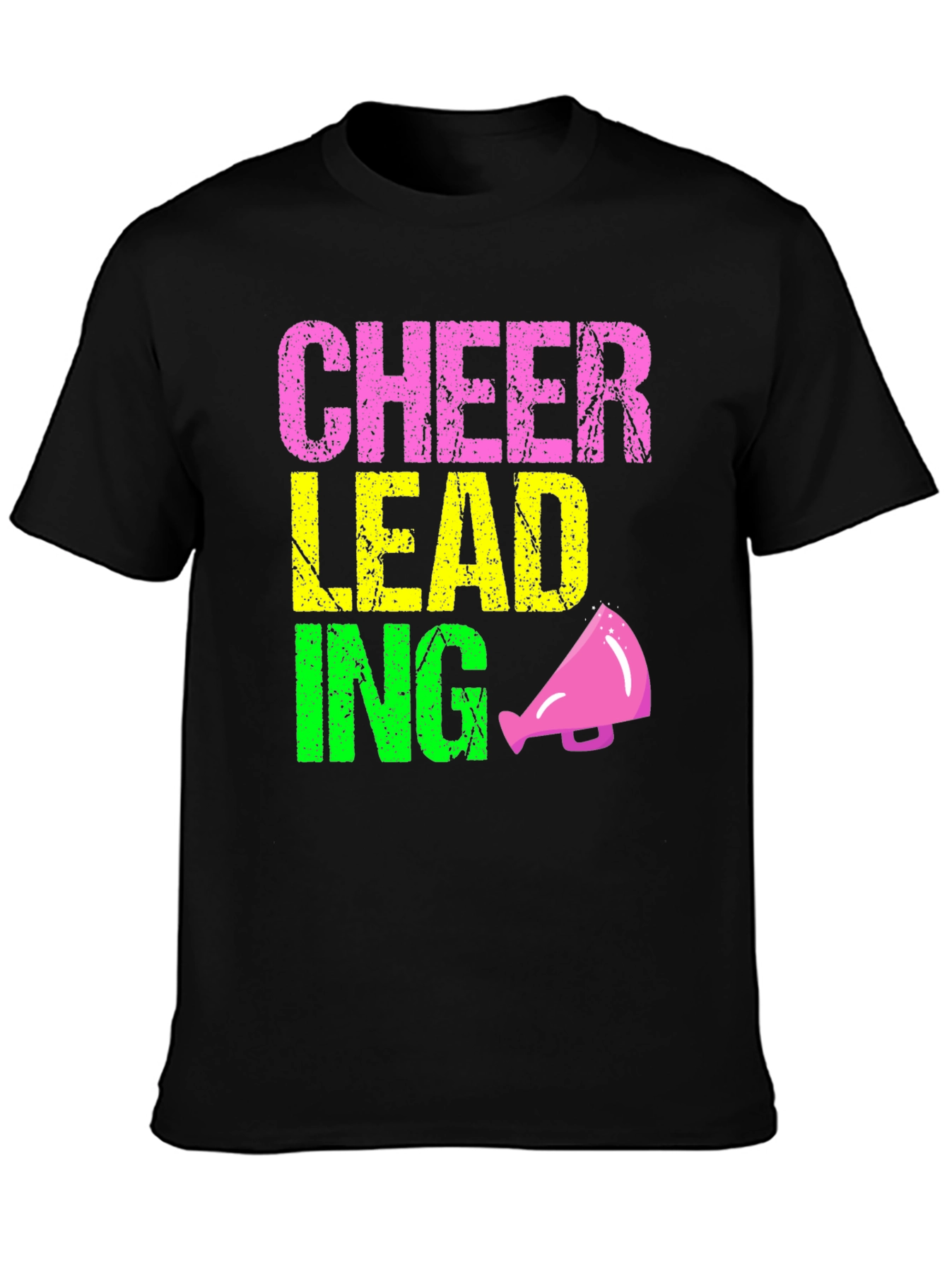 Cheerleading Graphic Tee - Black