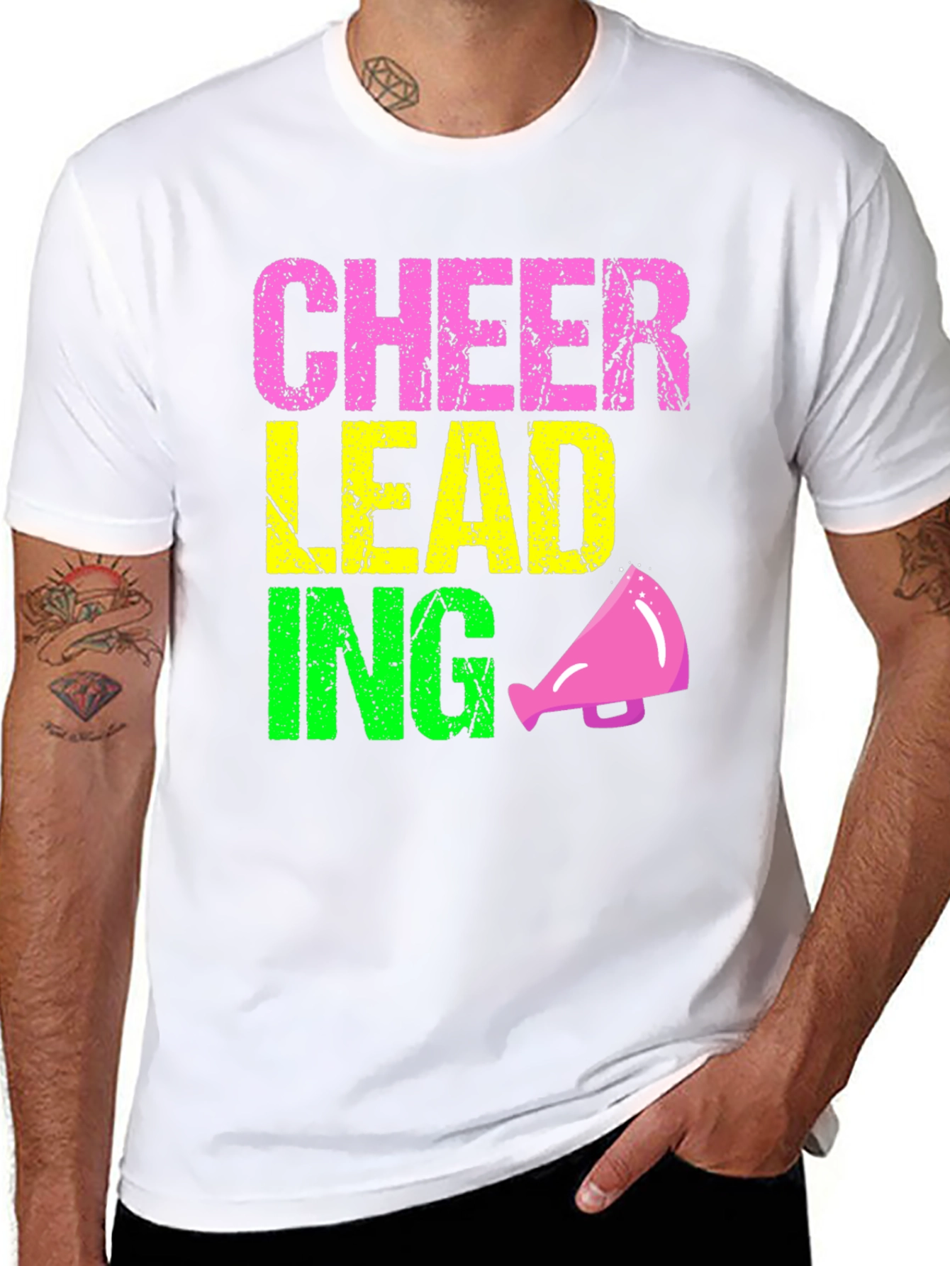 Cheerleading Graphic Tee - Black
