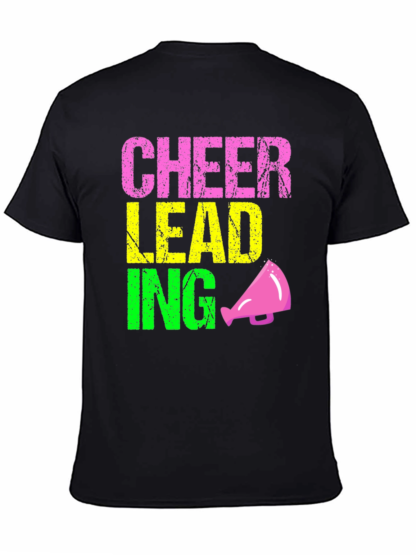 Cheerleading Graphic Tee - Black