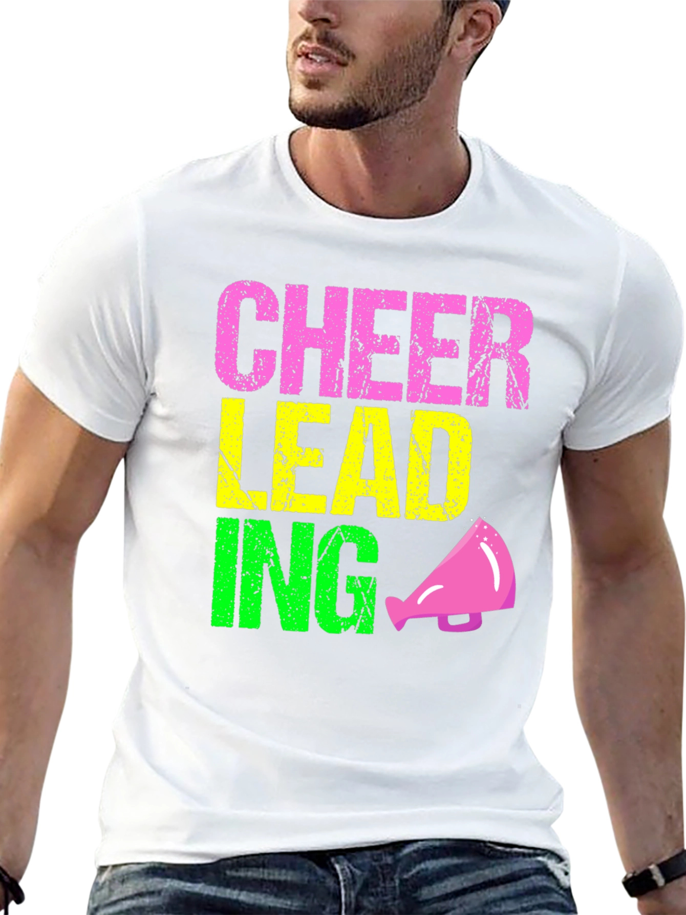Cheerleading Graphic Tee - Black