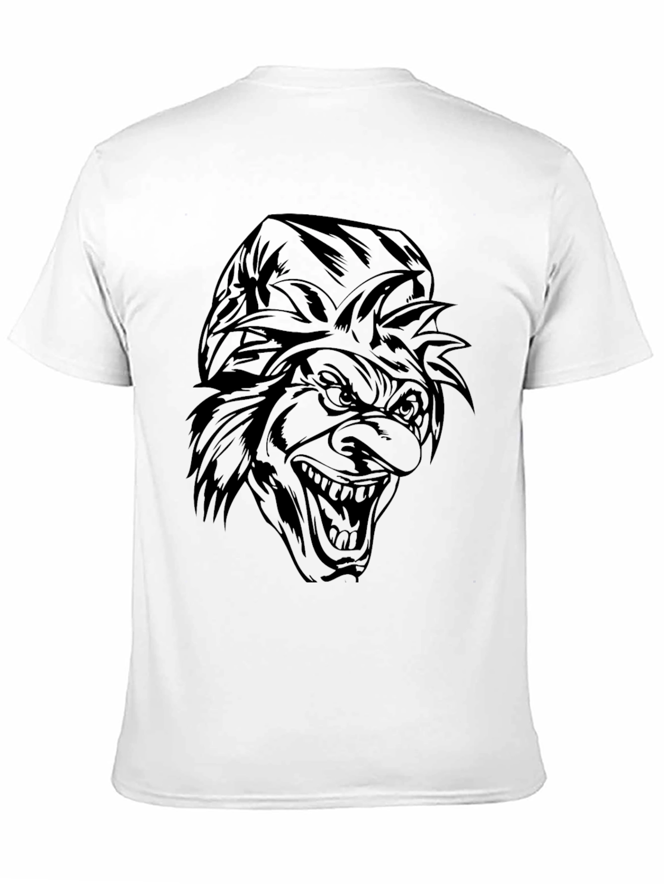 Creepy Clown Face Black T-Shirt