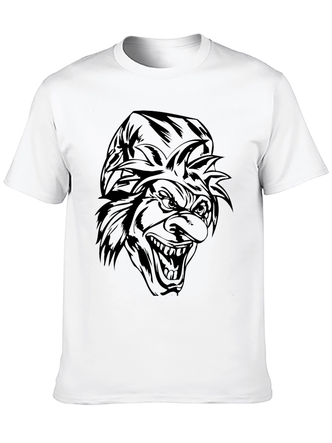 Creepy Clown Face Black T-Shirt