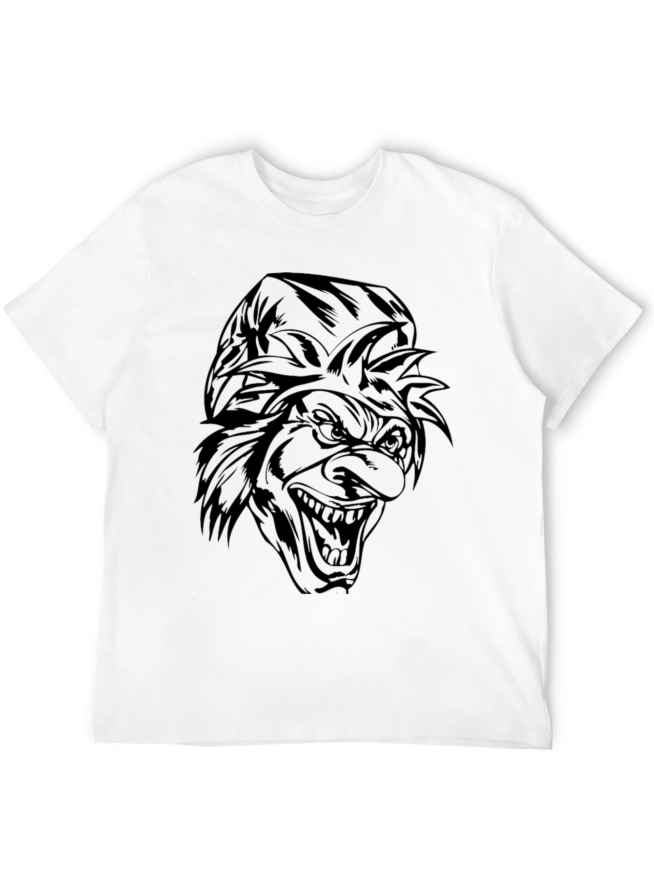 Creepy Clown Face Black T-Shirt