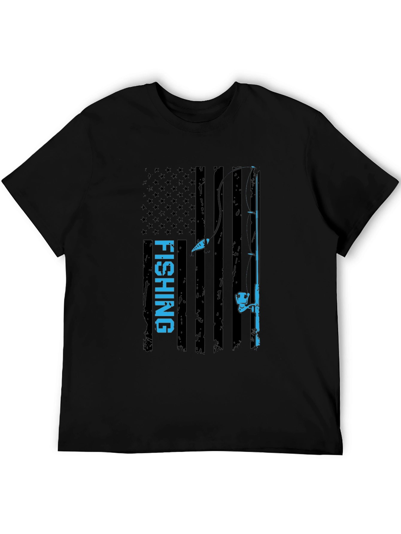 Fishing Flag T-Shirt - Patriotic Angler Tee