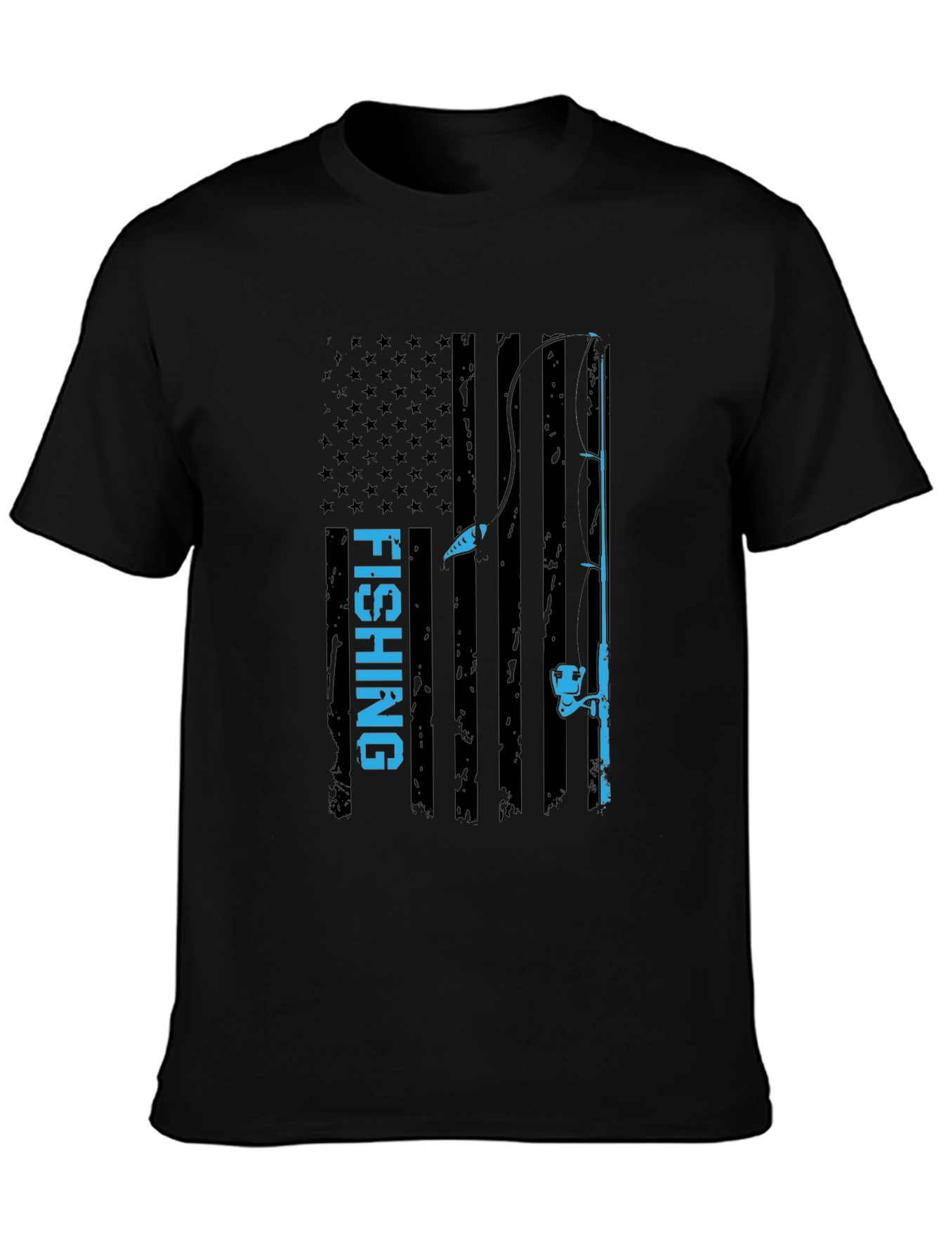 Fishing Flag T-Shirt - Patriotic Angler Tee