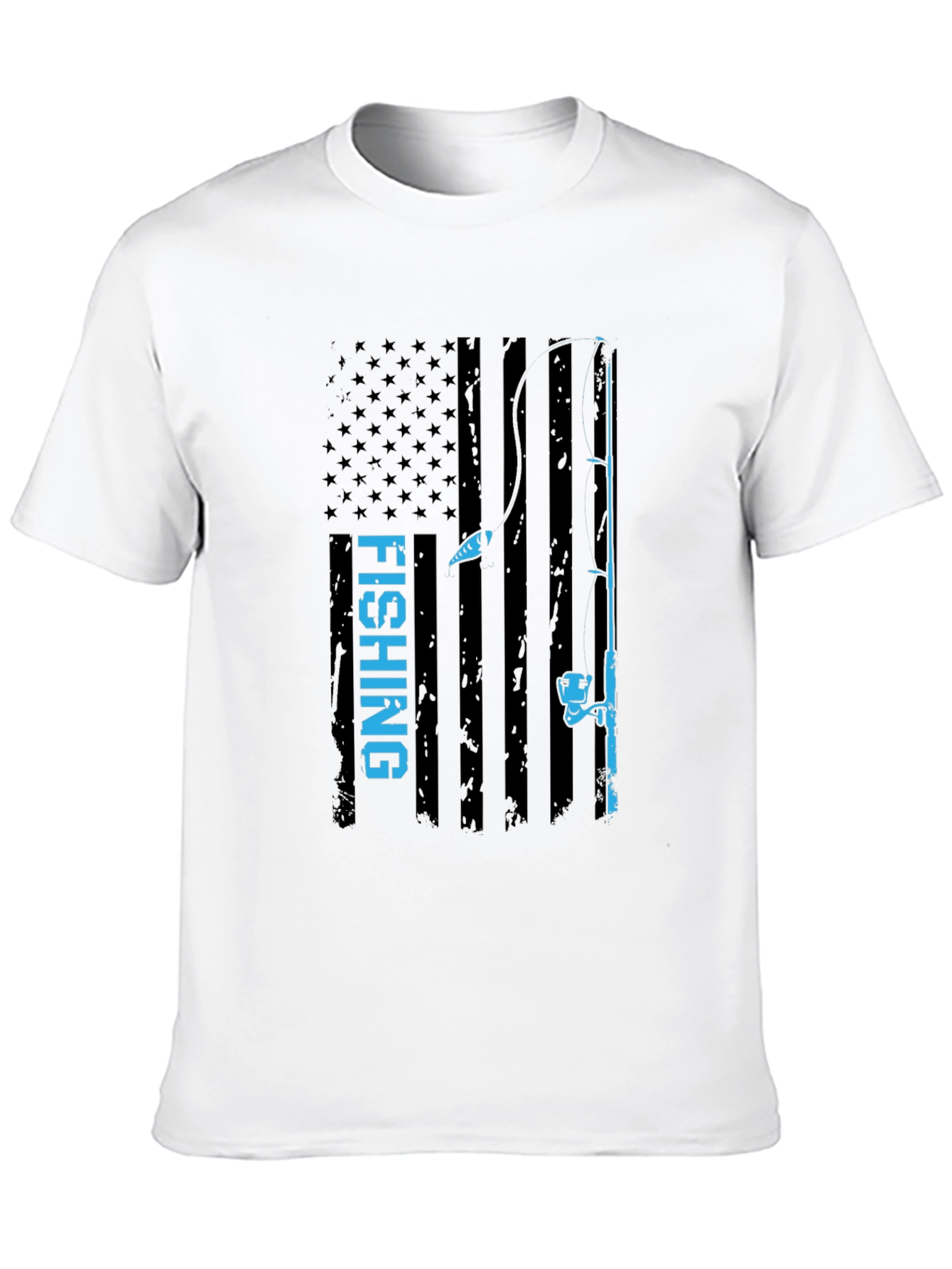 Fishing Flag T-Shirt - Patriotic Angler Tee