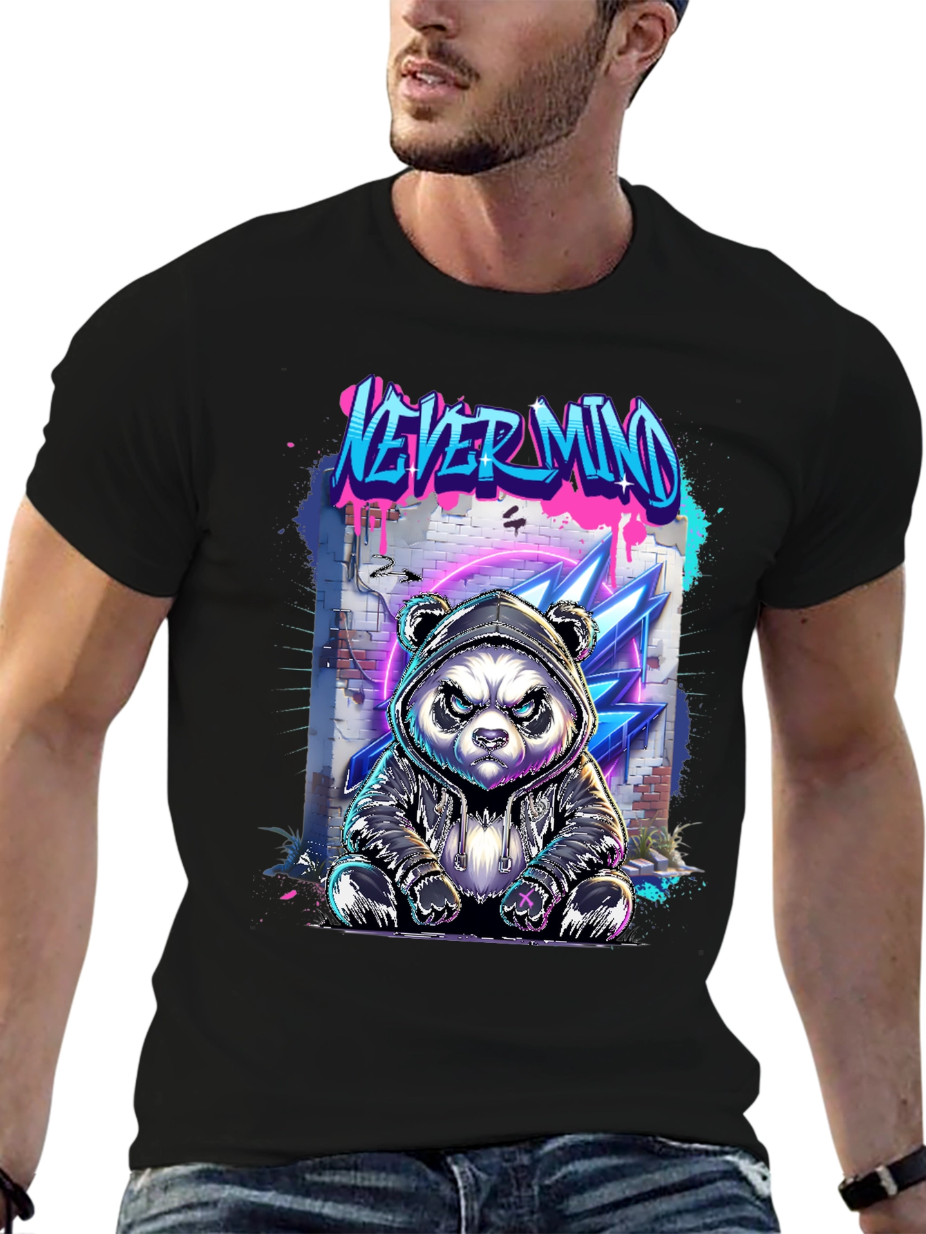 Urban Panda Graphic Tee - Never Mind