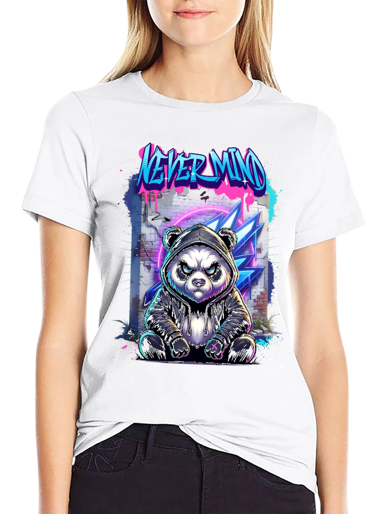Urban Panda Graphic Tee - Never Mind