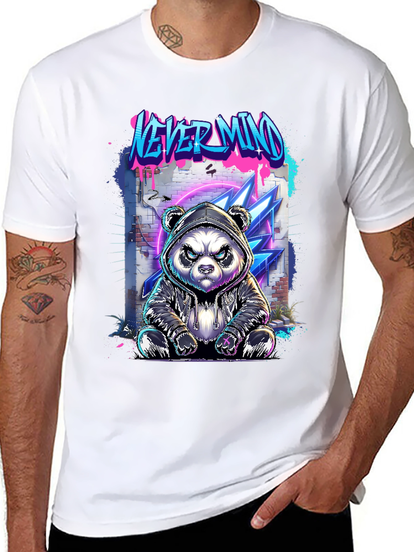 Urban Panda Graphic Tee - Never Mind