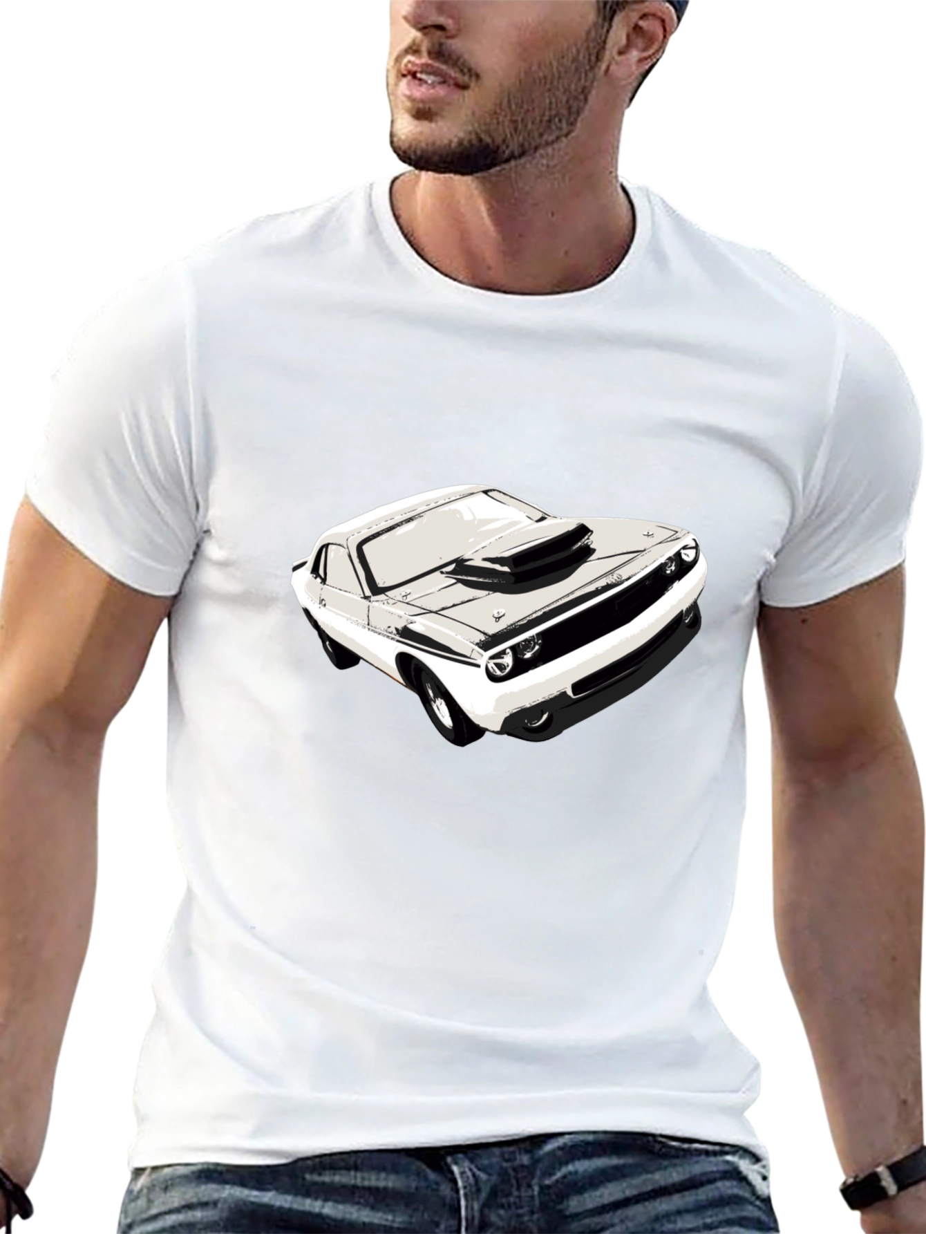 Classic Car Graphic Black T-Shirt
