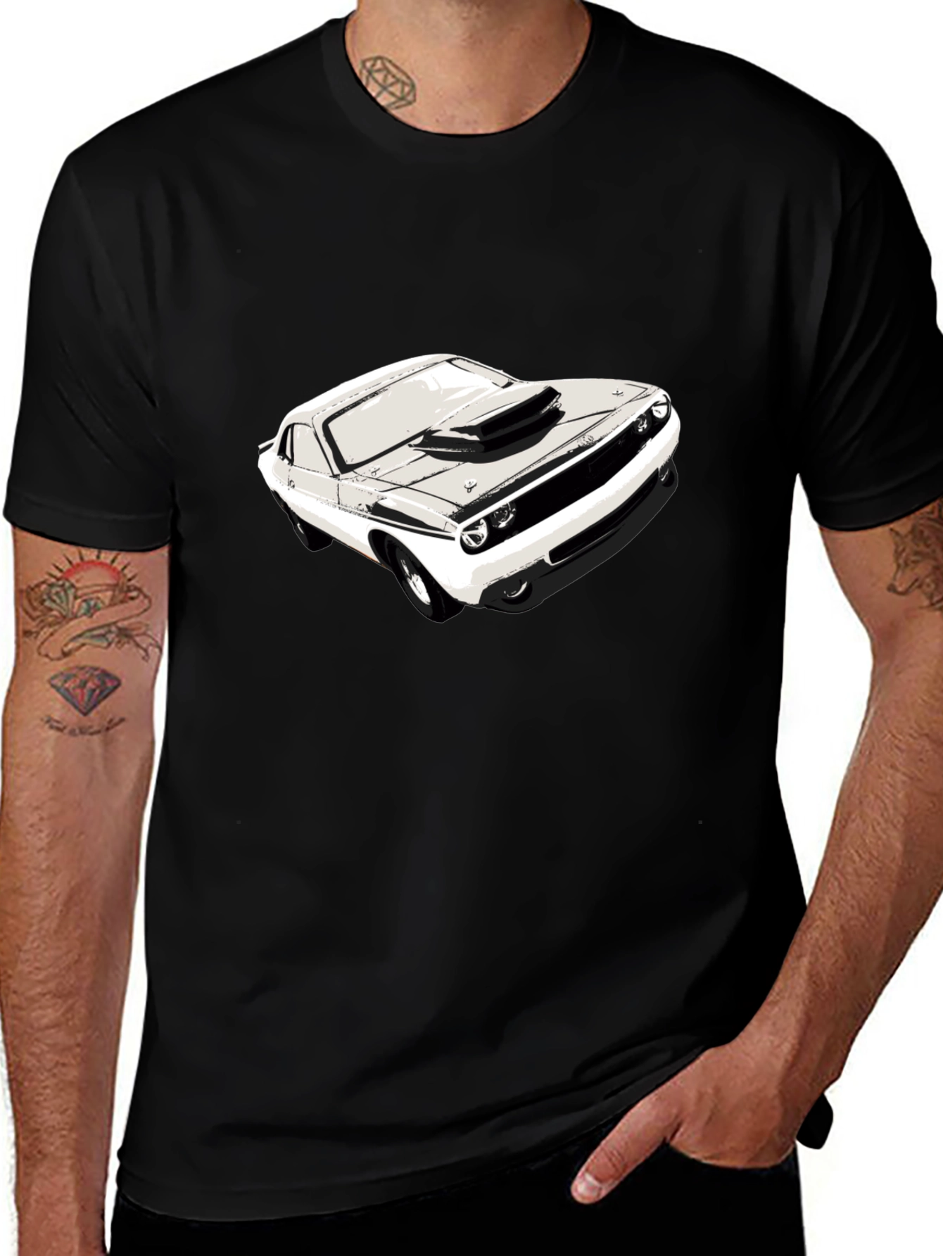 Classic Car Graphic Black T-Shirt