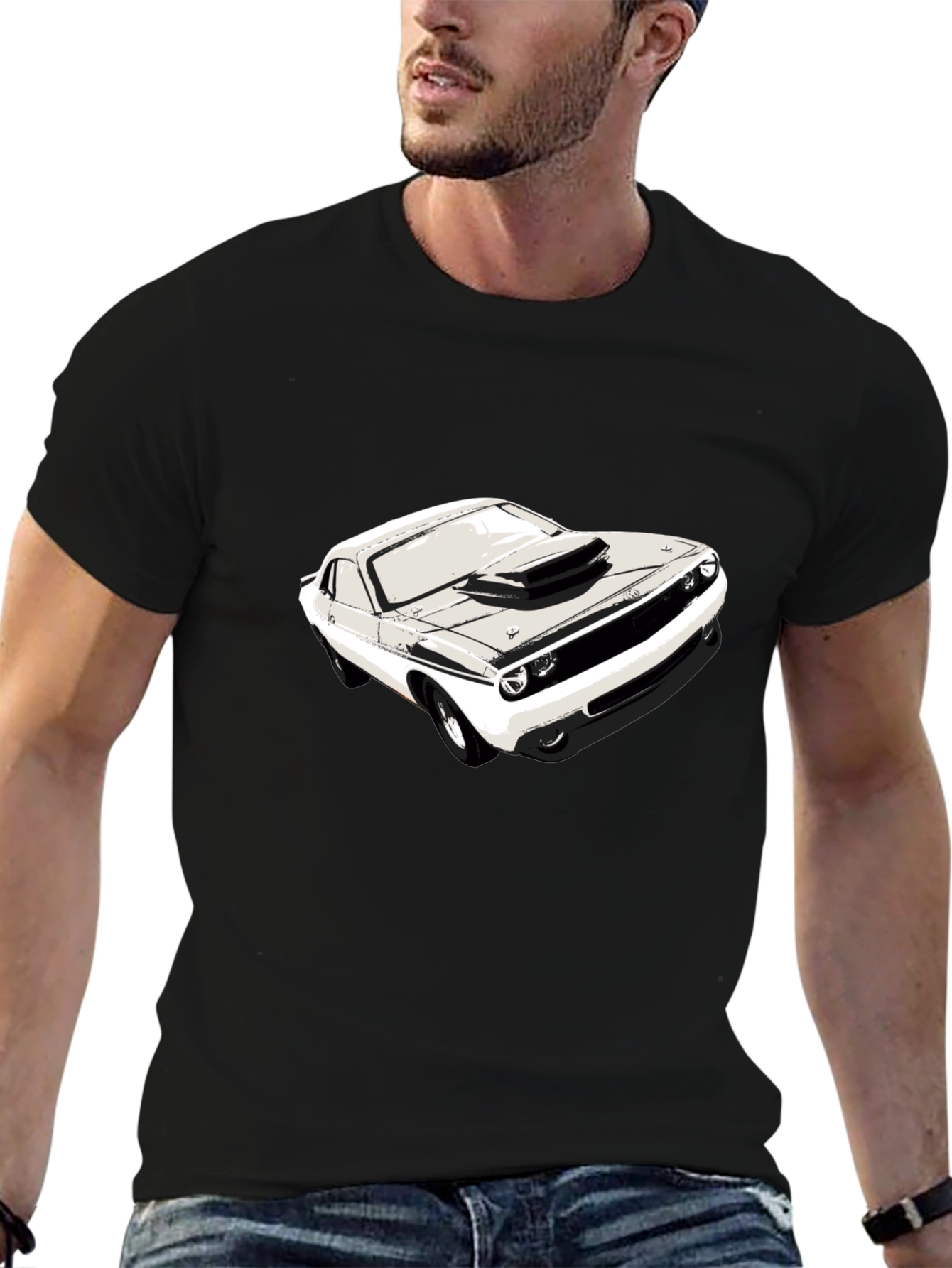 Classic Car Graphic Black T-Shirt