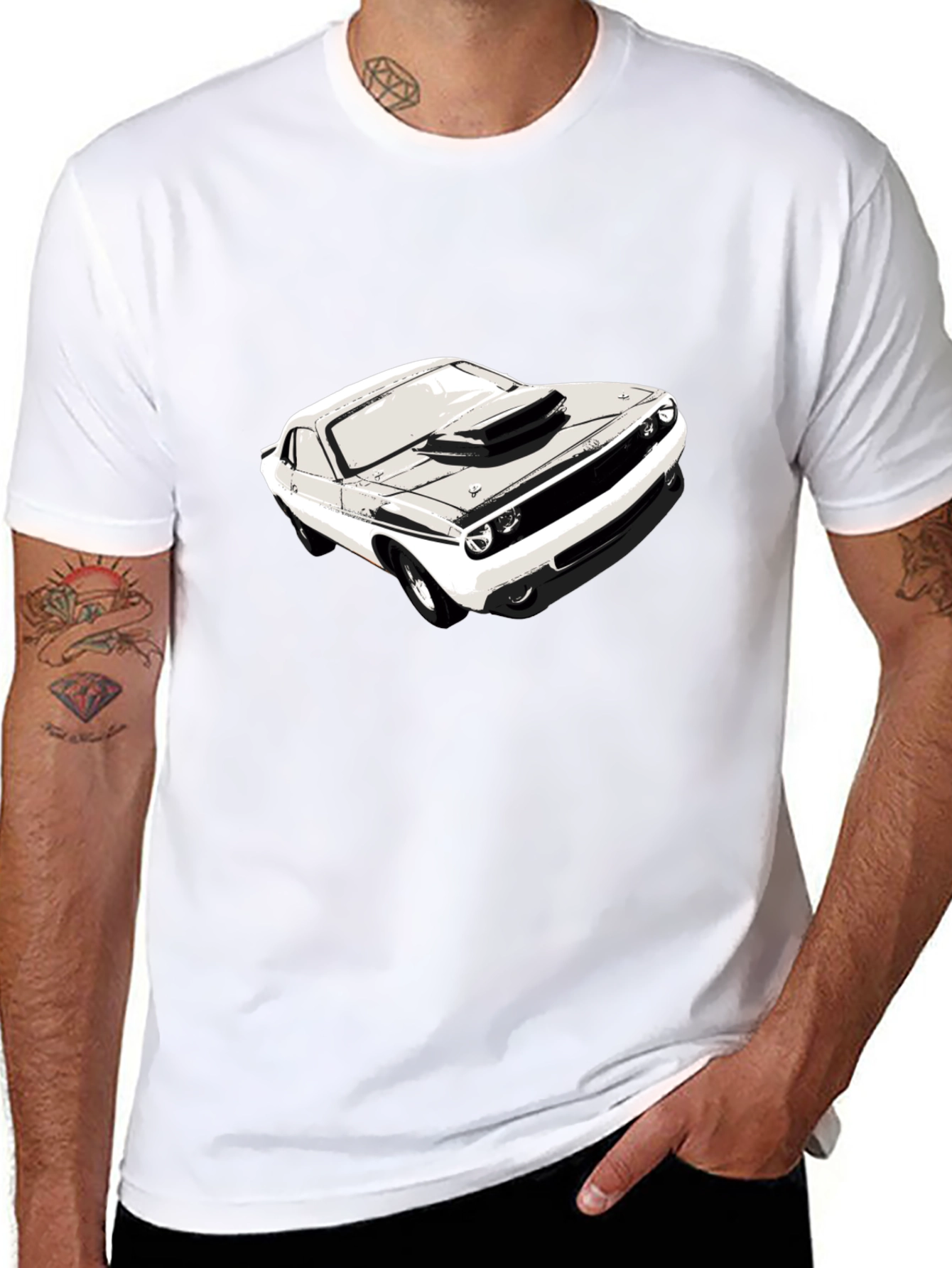 Classic Car Graphic Black T-Shirt