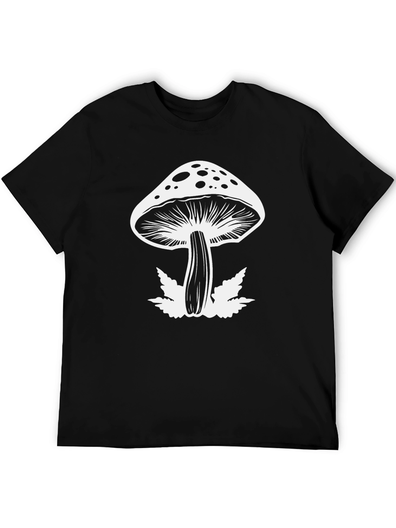 Mushroom Graphic Black T-Shirt