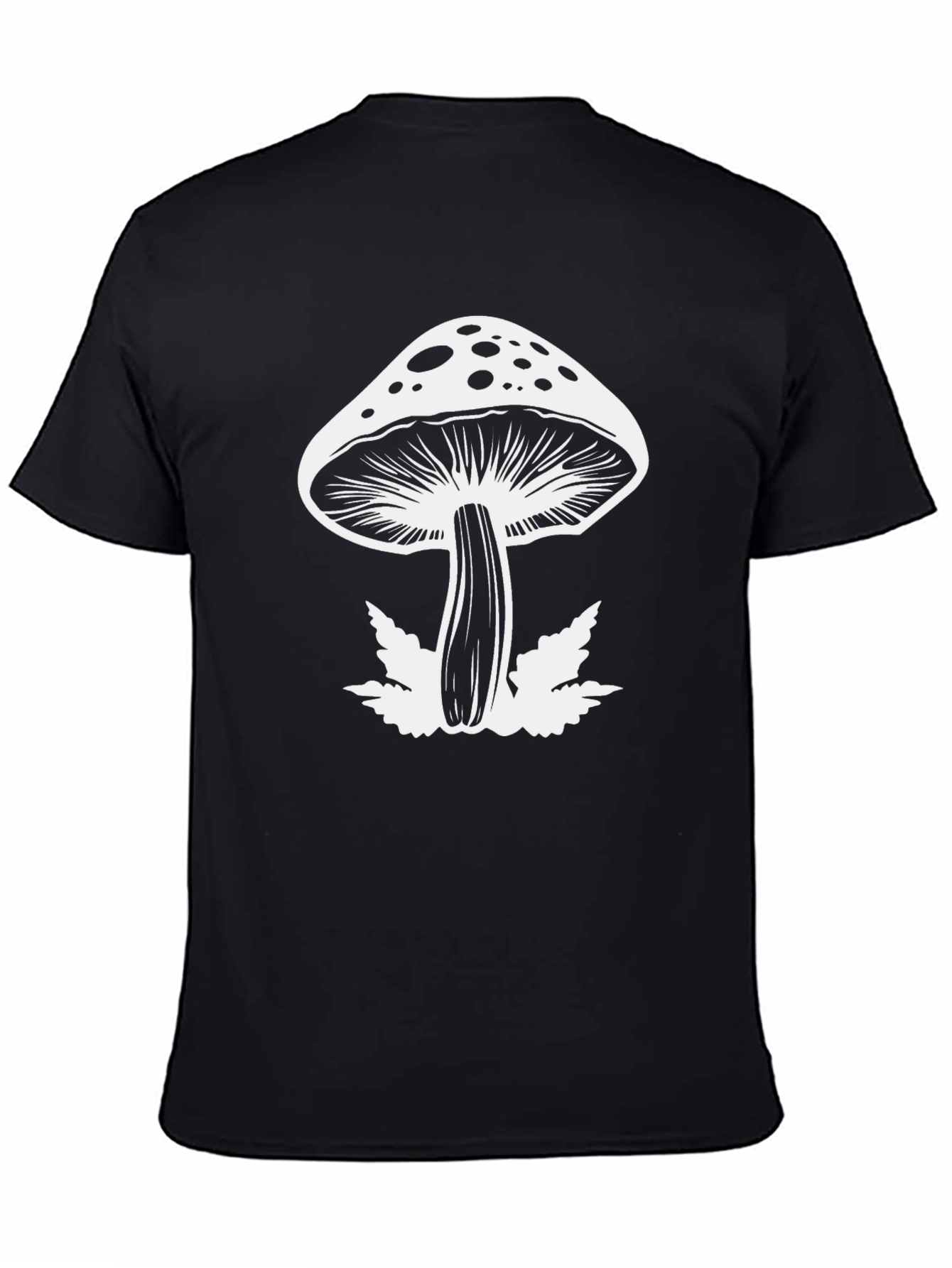 Mushroom Graphic Black T-Shirt