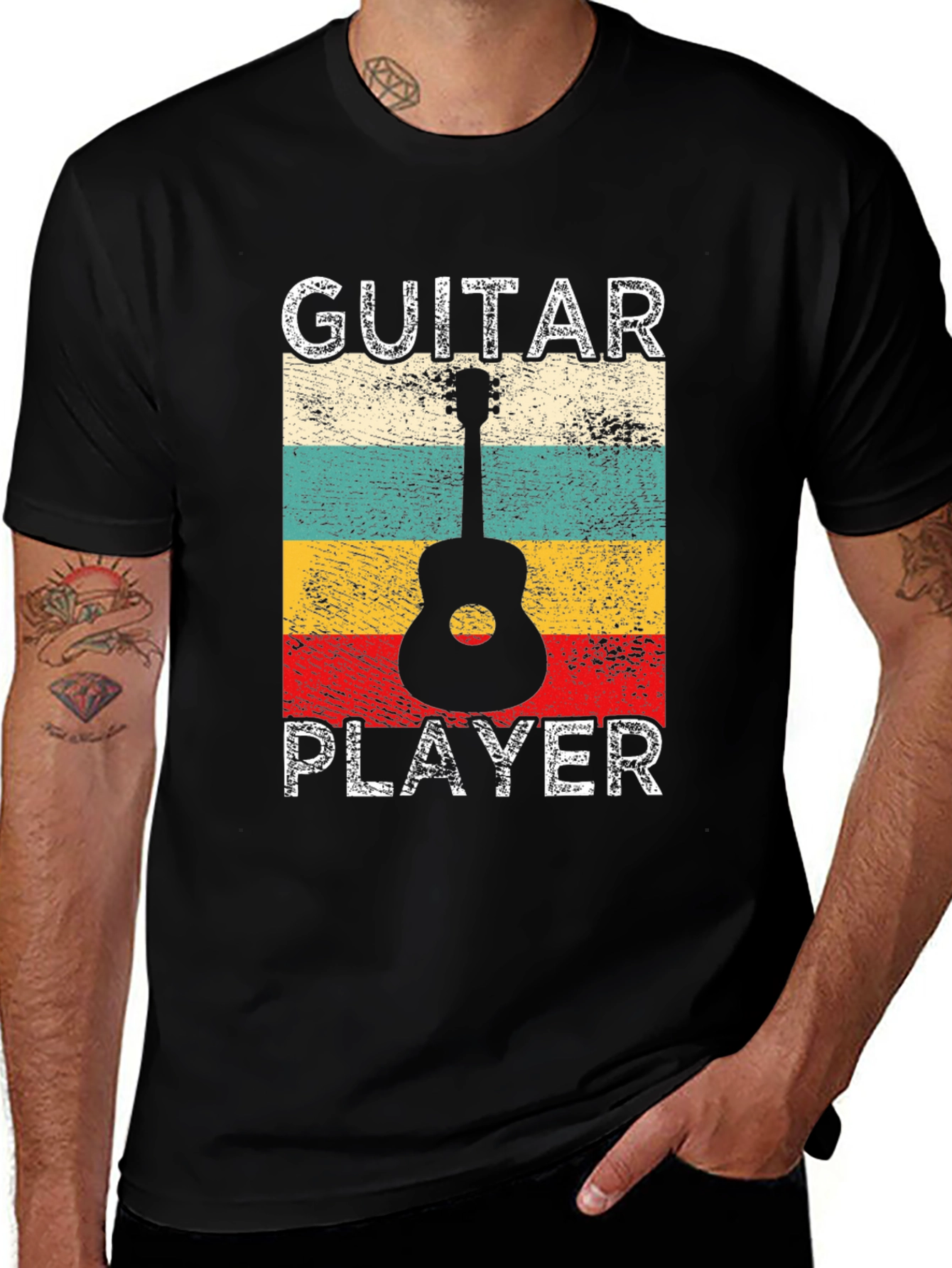 Guitar Player Retro T-Shirt - Music Lover Tee