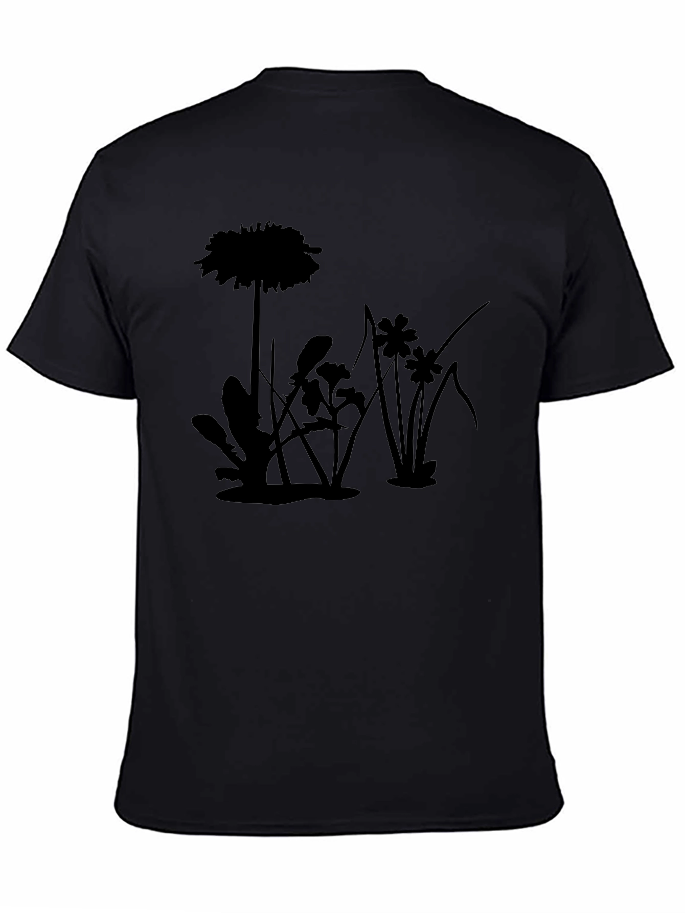Botanical Silhouette Black T-Shirt