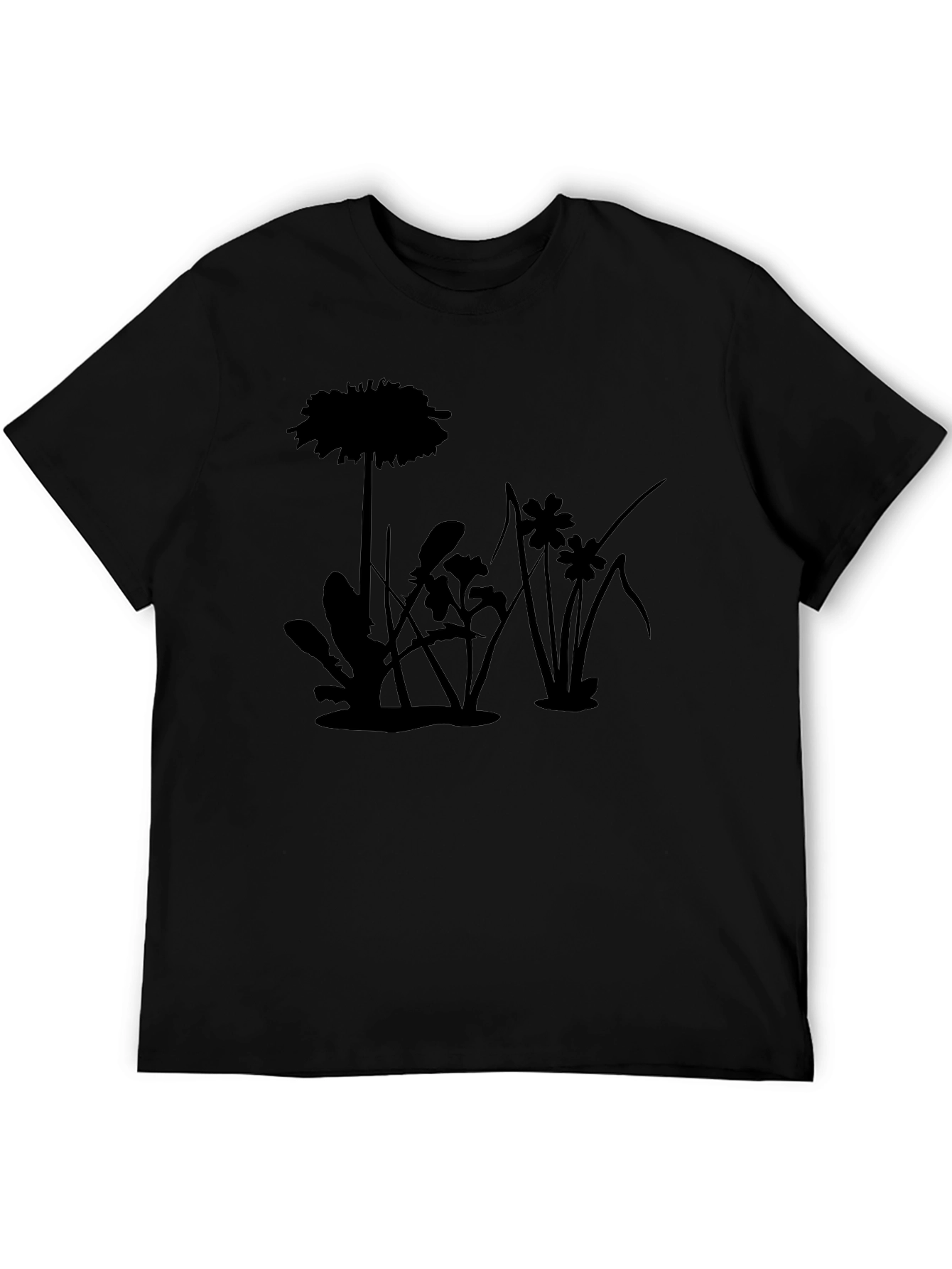 Botanical Silhouette Black T-Shirt