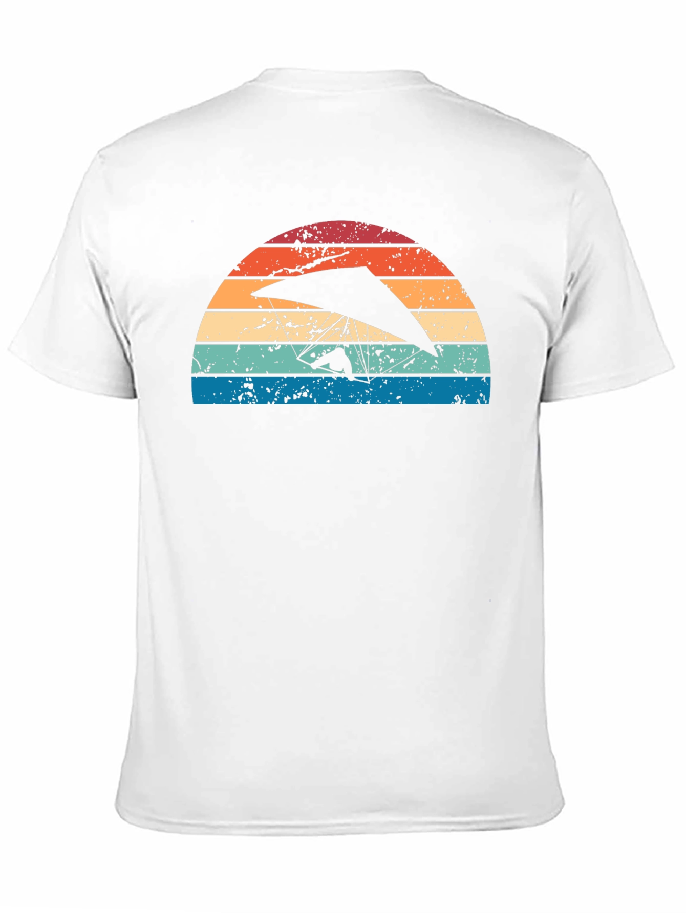 Hang Gliding Sunset Graphic Tee - Black Cotton Shirt