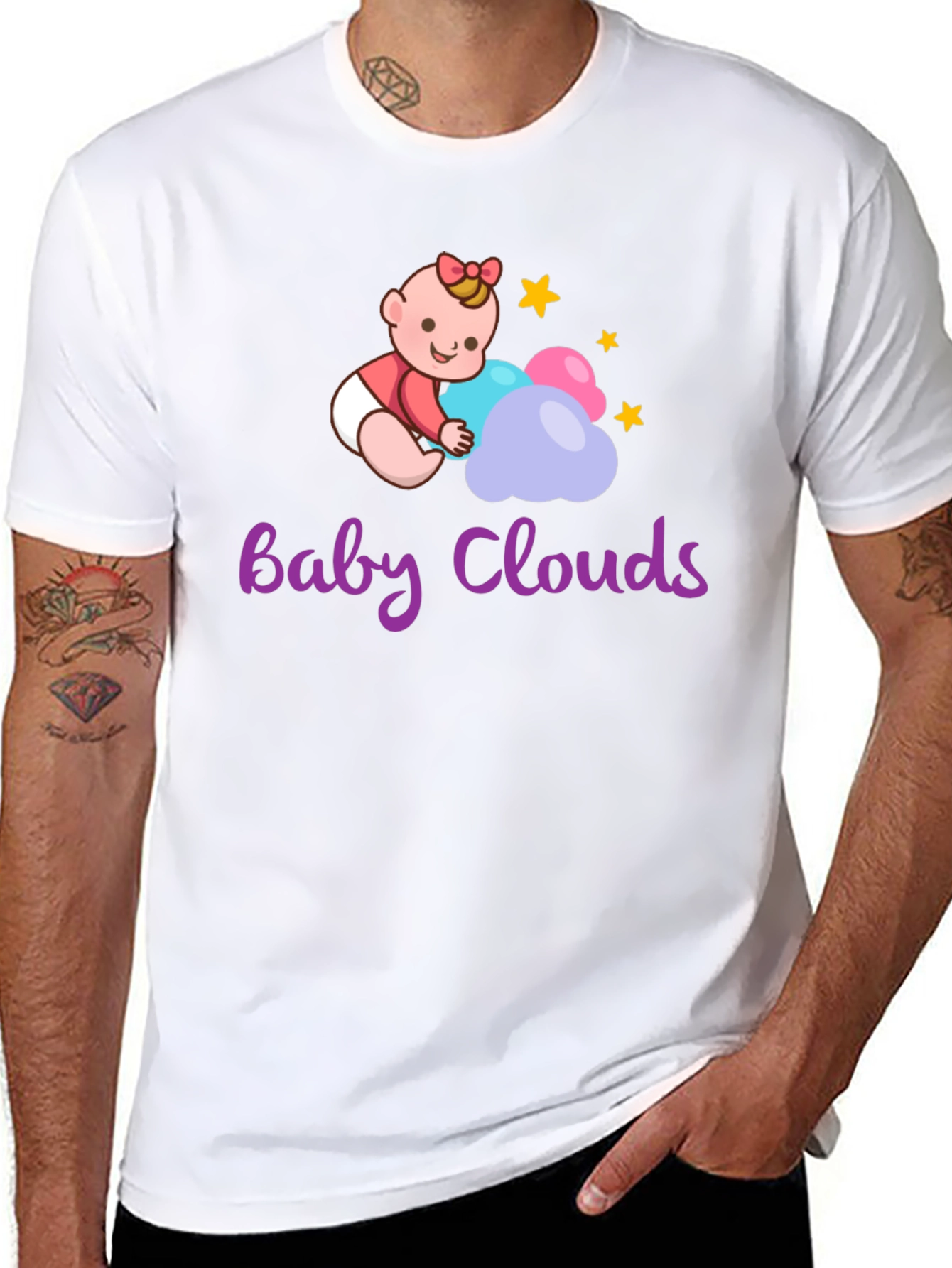 Baby Clouds Graphic T-Shirt - Cute Infant Design