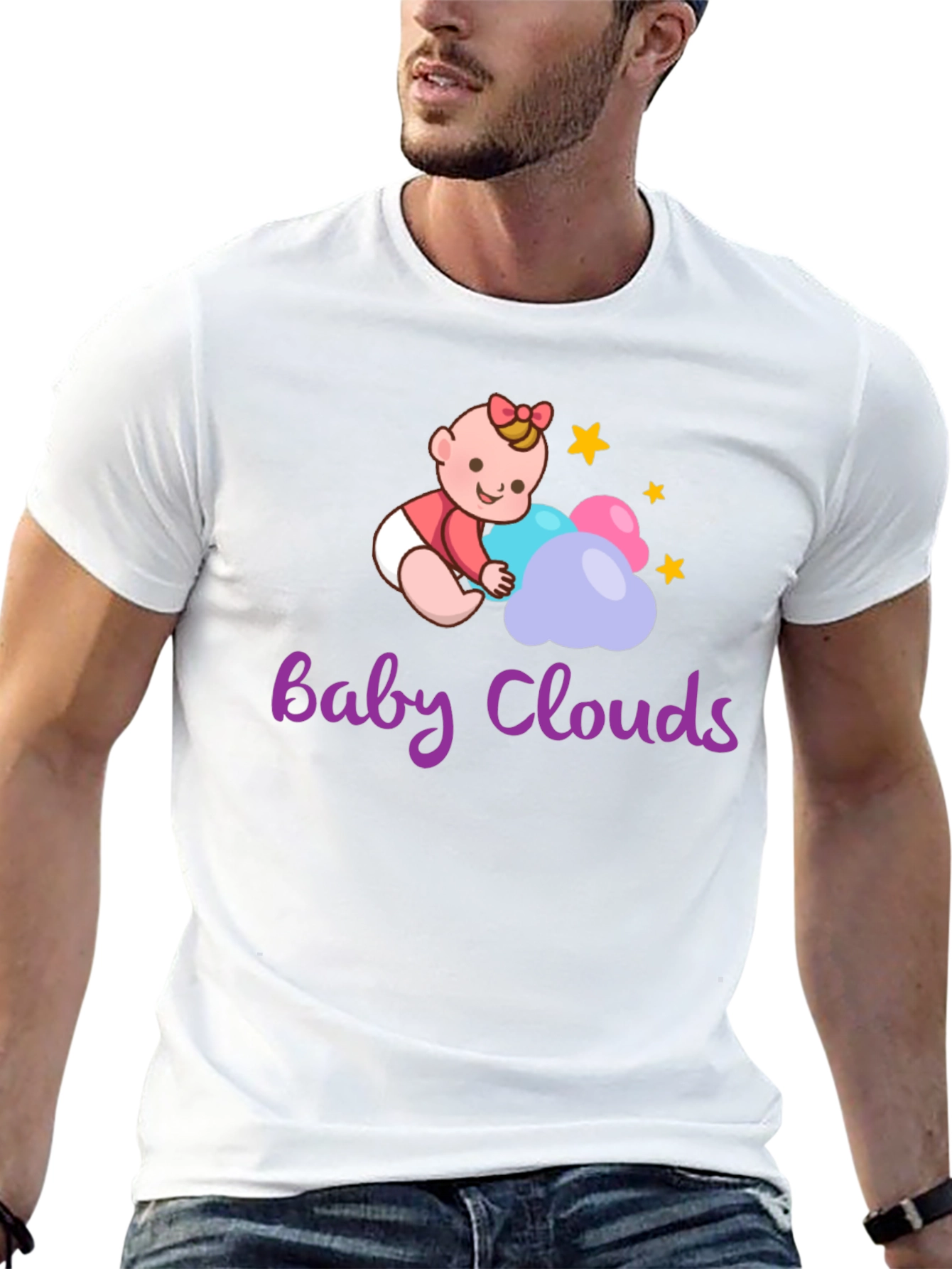 Baby Clouds Graphic T-Shirt - Cute Infant Design