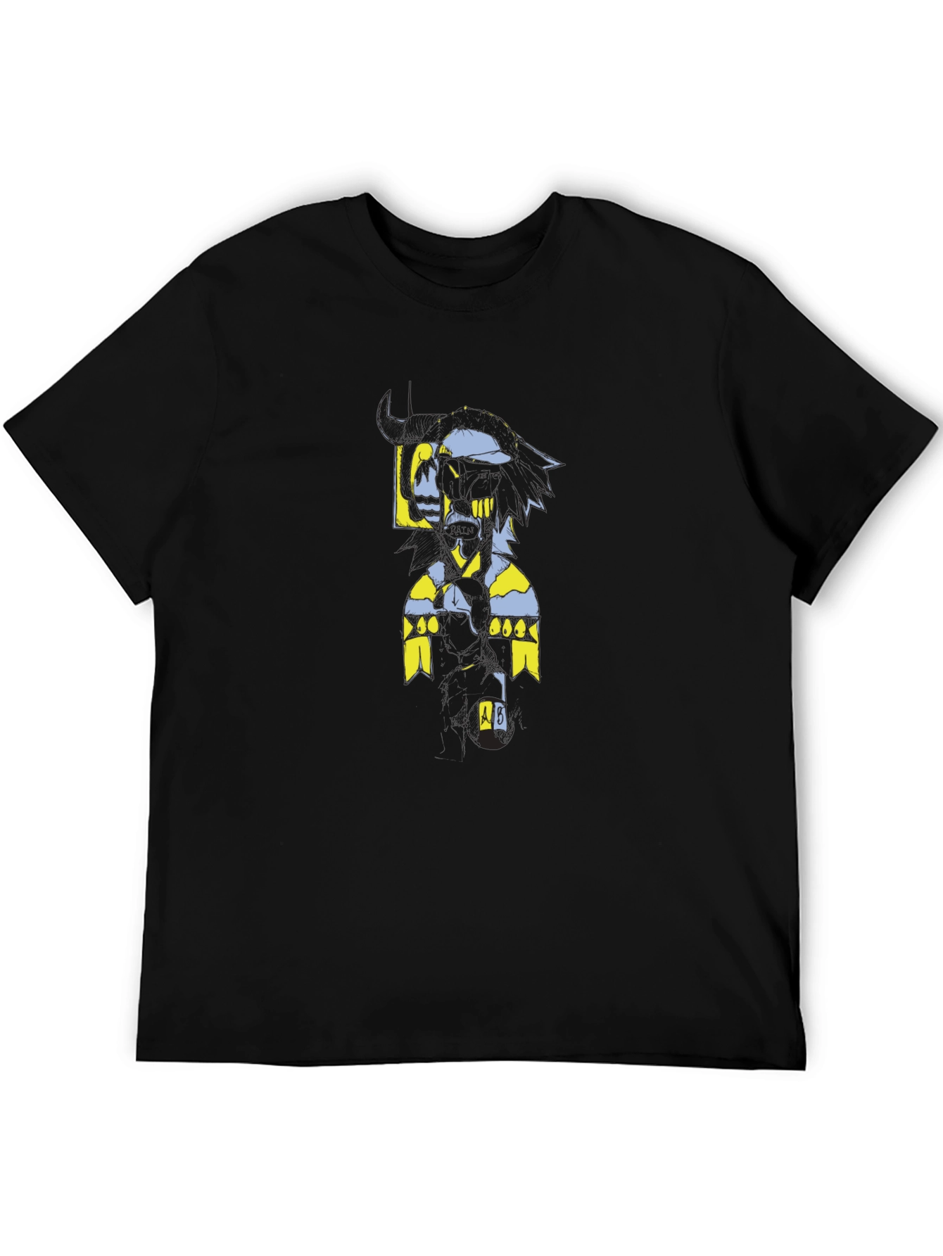 Abstract Graphic Black Tee