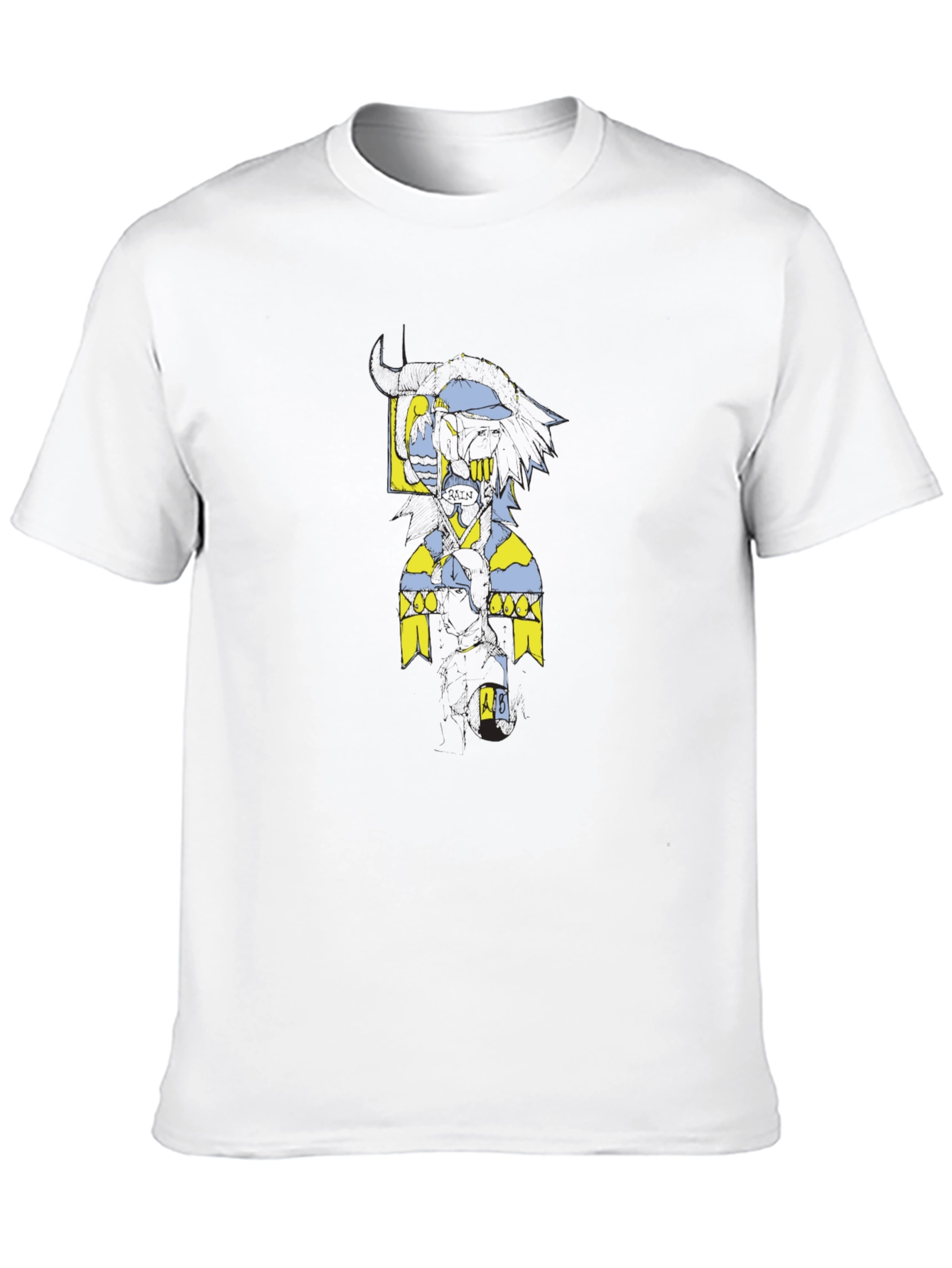 Abstract Graphic Black Tee