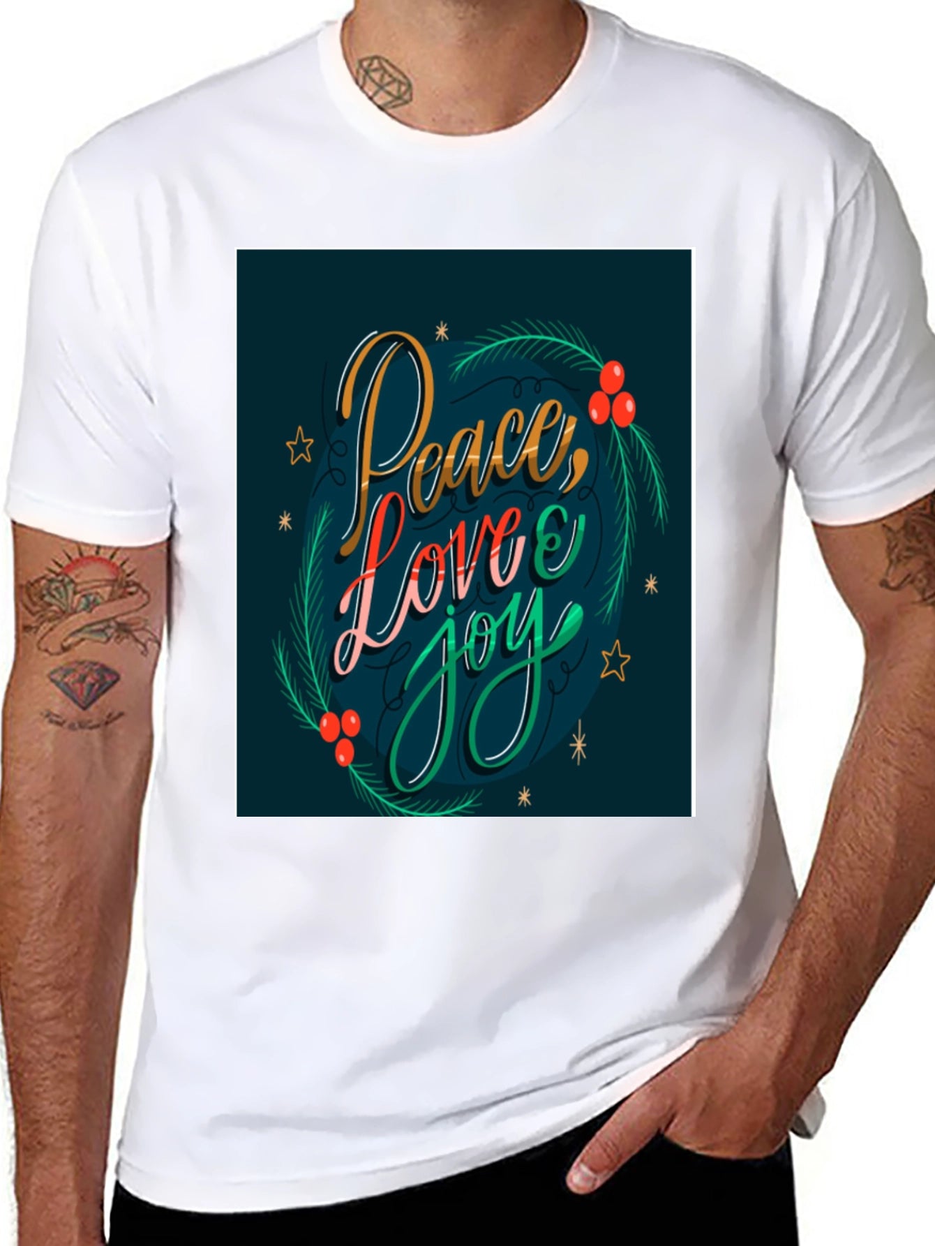 Peace Love Joy Christmas T-Shirt