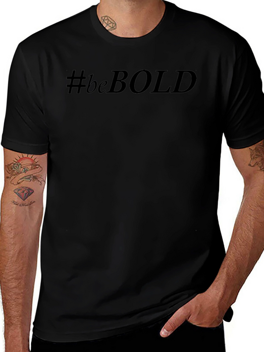 #beBOLD Graphic Tee - Black Crew Neck T-Shirt
