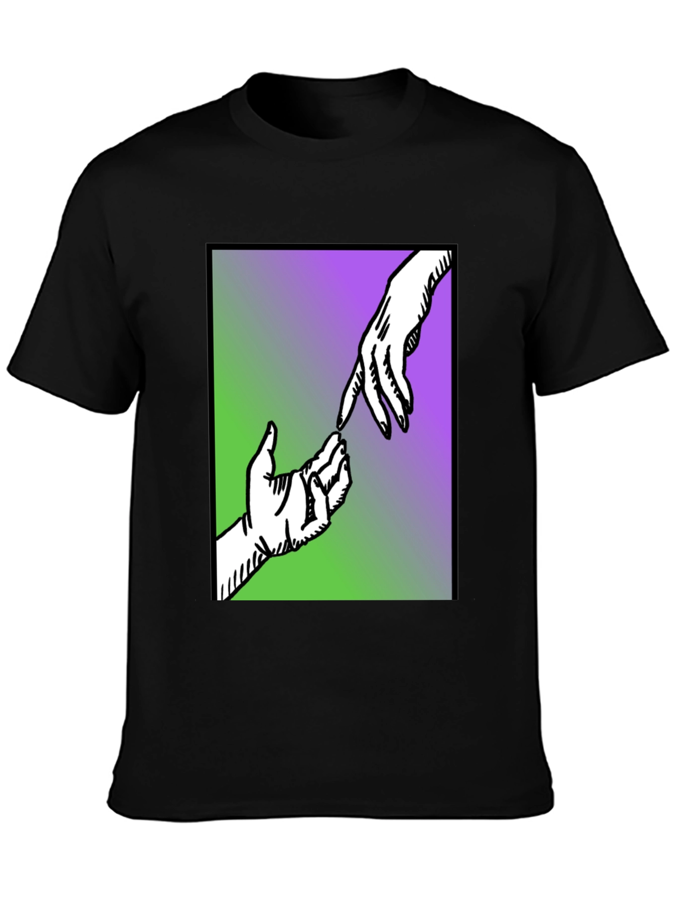 Creation of Adam Style Graphic T-Shirt - Black