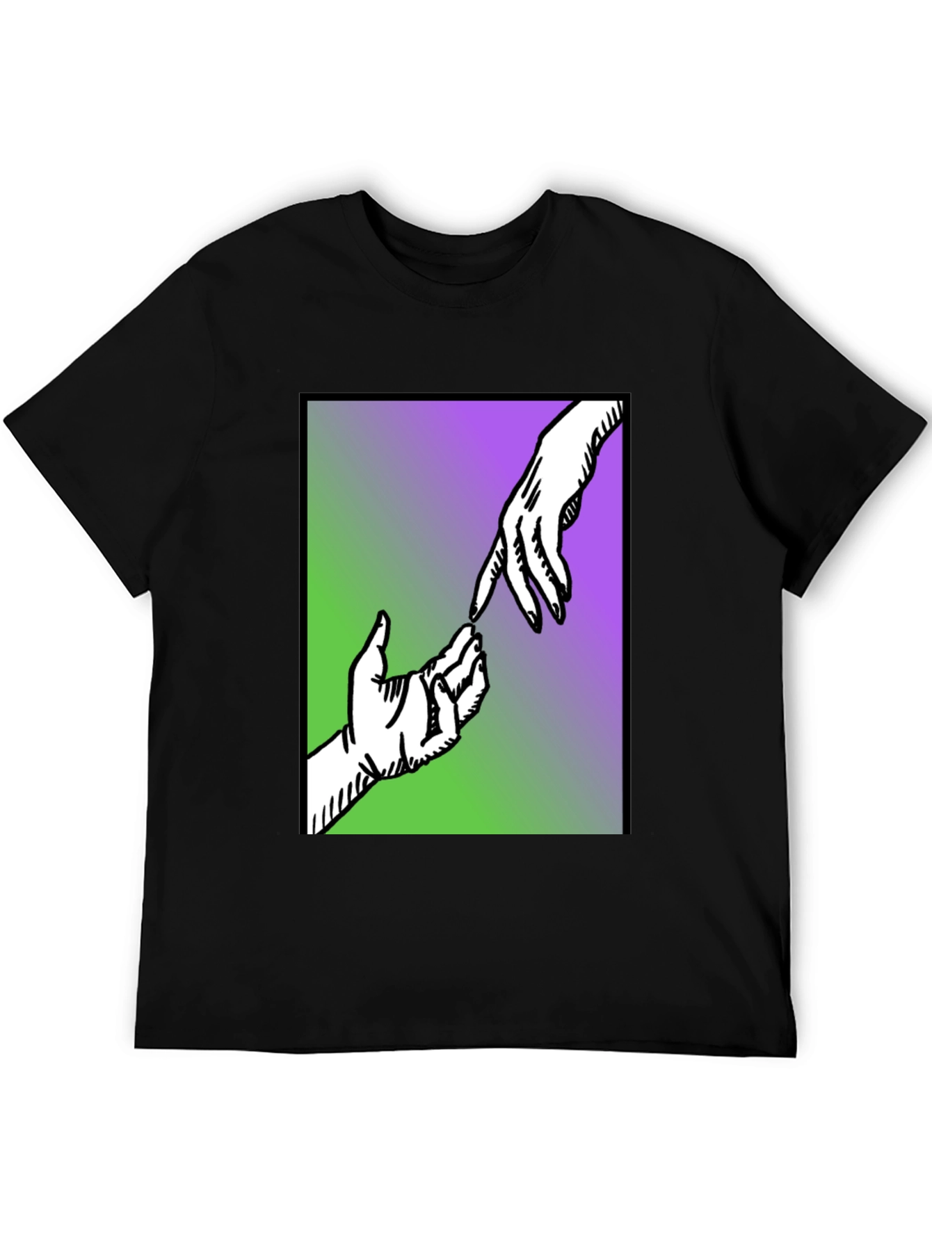 Creation of Adam Style Graphic T-Shirt - Black